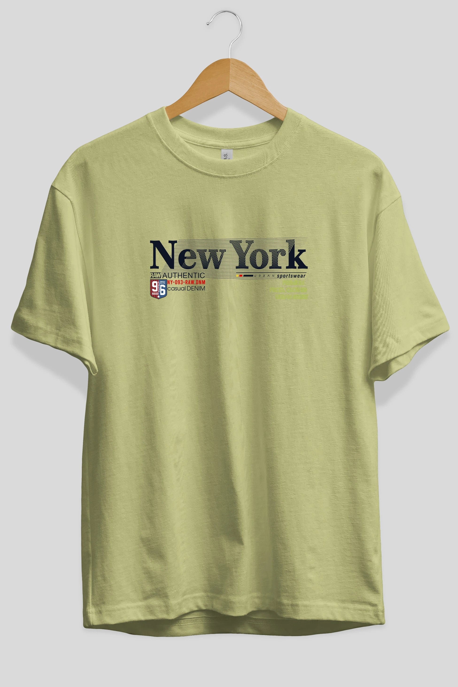 New York 96 Ön Baskılı Oversize t-shirt Erkek Kadın Unisex