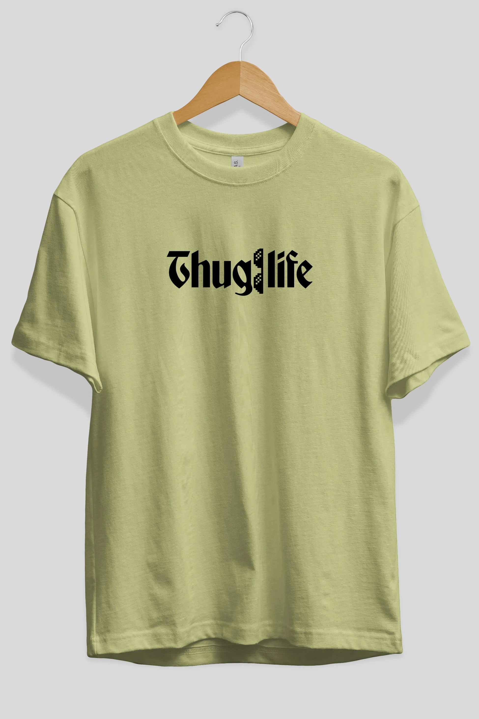 Thuglife Ön Baskılı Oversize t-shirt %100 pamuk Erkek Kadın Unisex