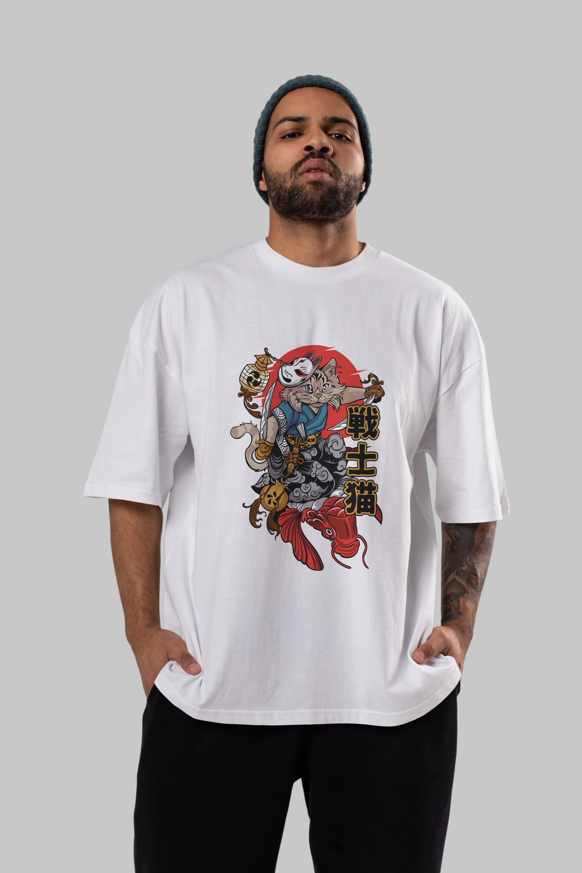 TRIBAL (2) Anime Ön Baskılı Oversize t-shirt %100 pamuk Erkek Kadın Unisex