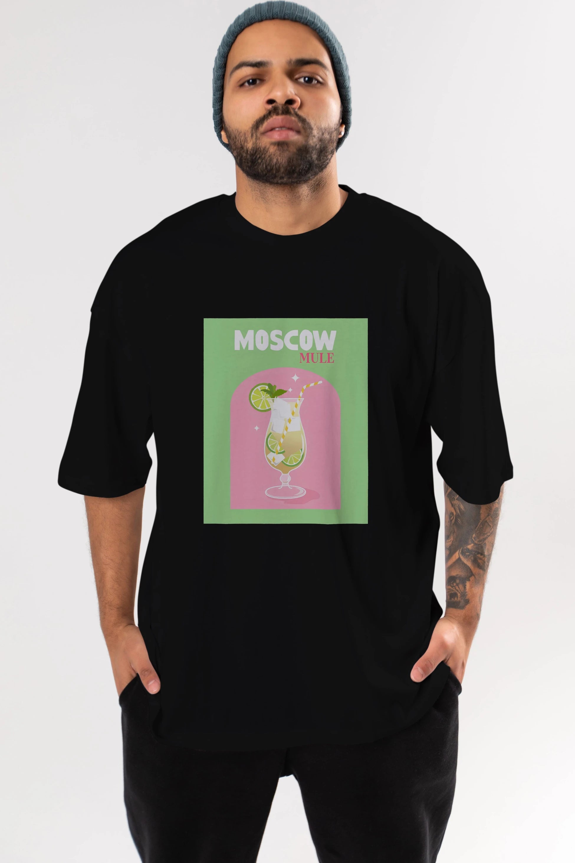 Moscow Mule 5 Ön Baskılı Oversize t-shirt Erkek Kadın Unisex %100 Pamuk Bisiklet Yaka tişort