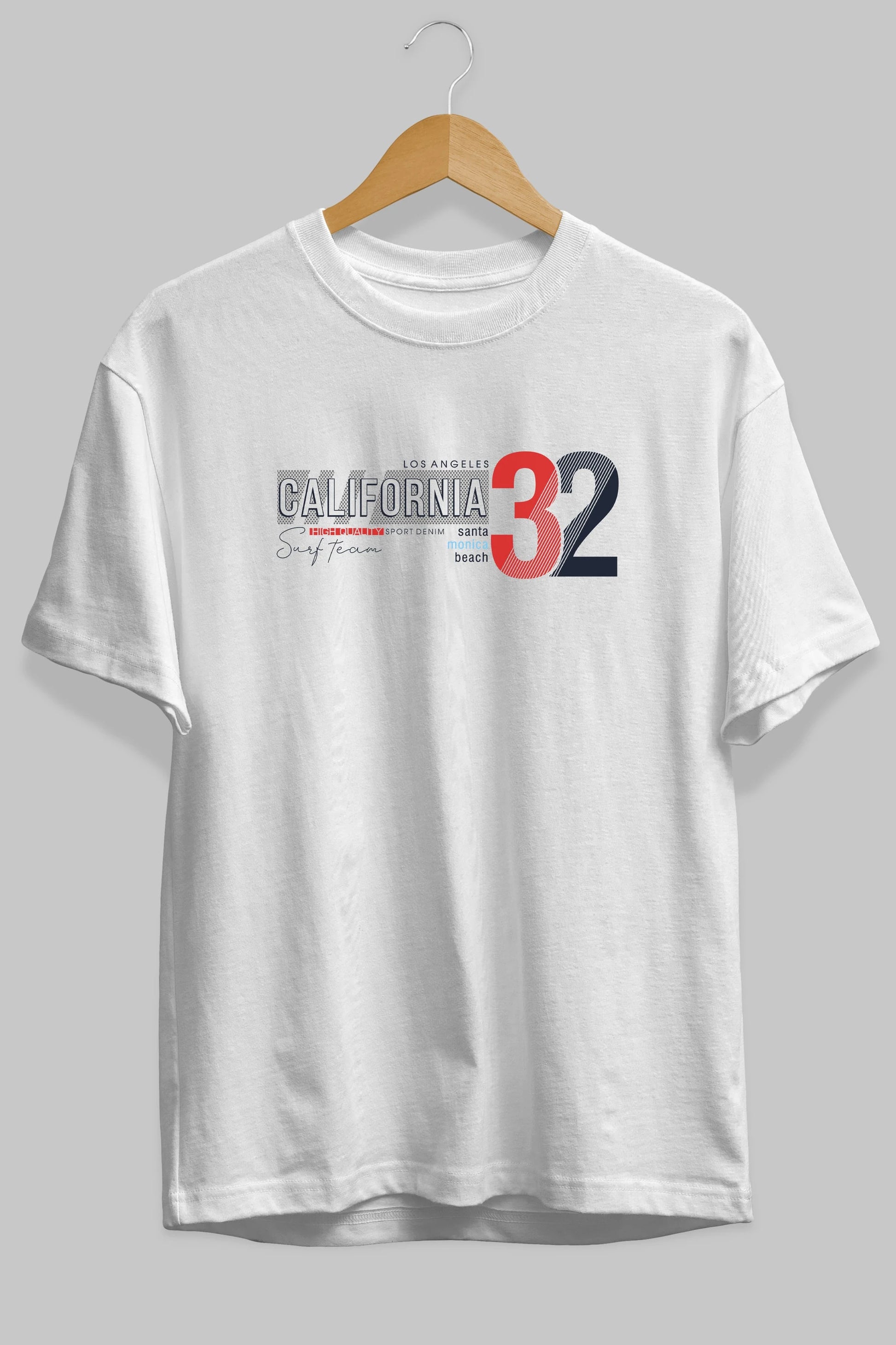 California 32 Ön Baskılı Oversize t-shirt Erkek Kadın Unisex
