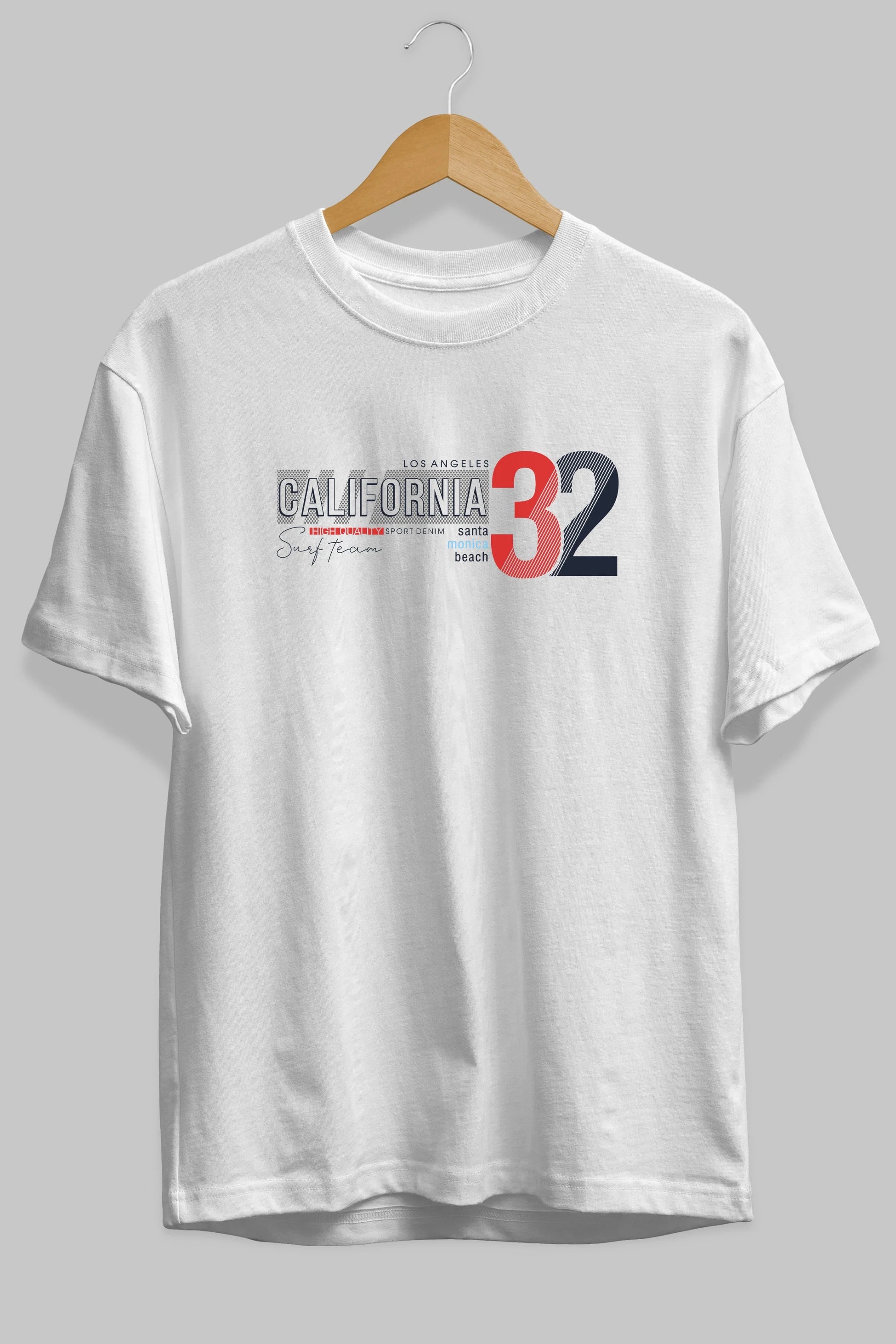 California 32 Ön Baskılı Oversize t-shirt Erkek Kadın Unisex