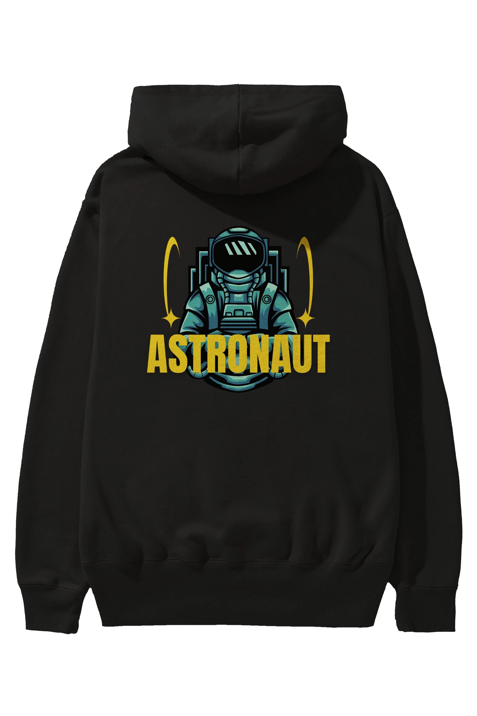 Astronaut Arka Baskılı Oversize Hoodie Kapüşonlu Sweatshirt Erkek Kadın Unisex