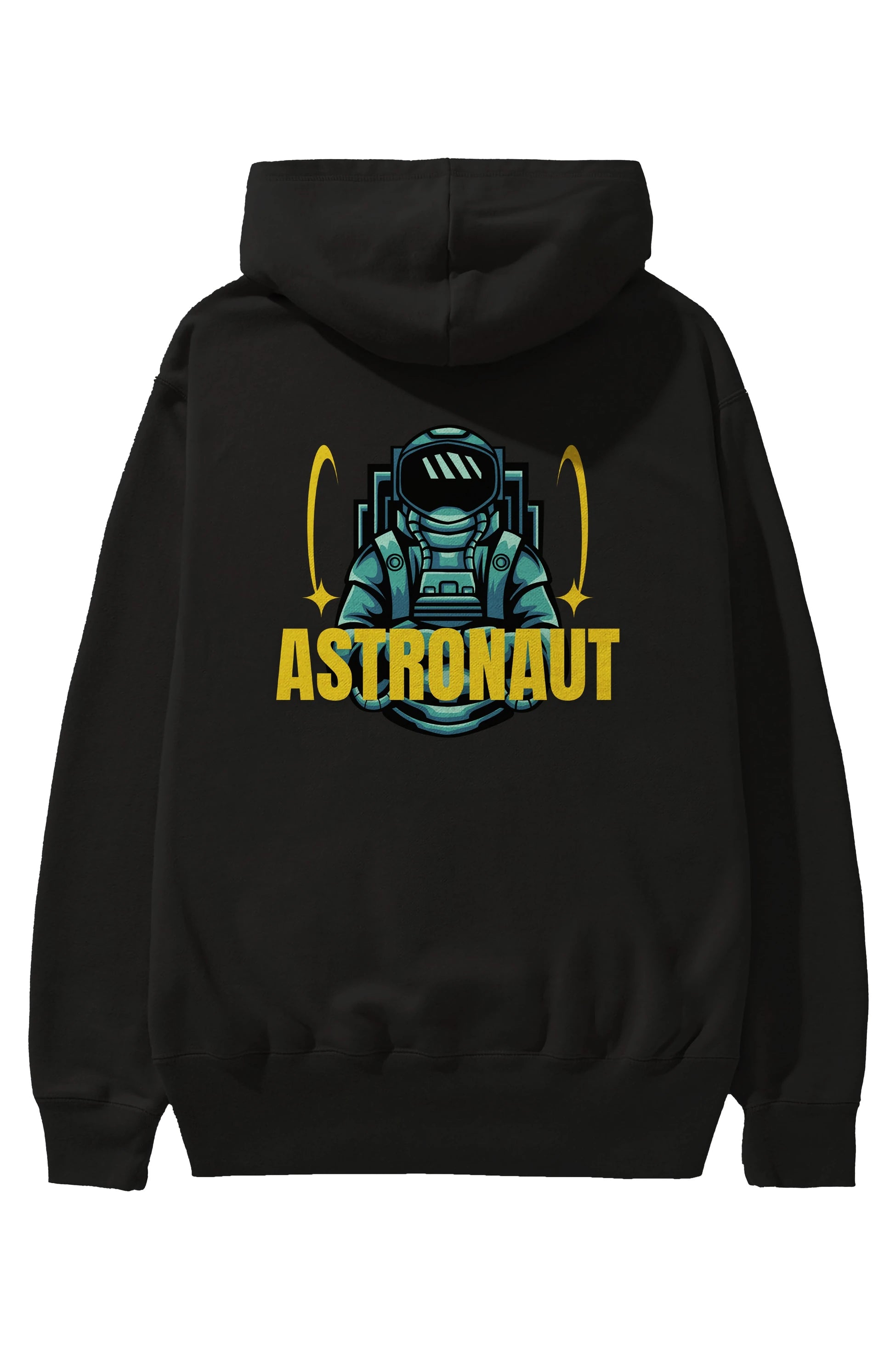 Astronaut Arka Baskılı Oversize Hoodie Kapüşonlu Sweatshirt Erkek Kadın Unisex