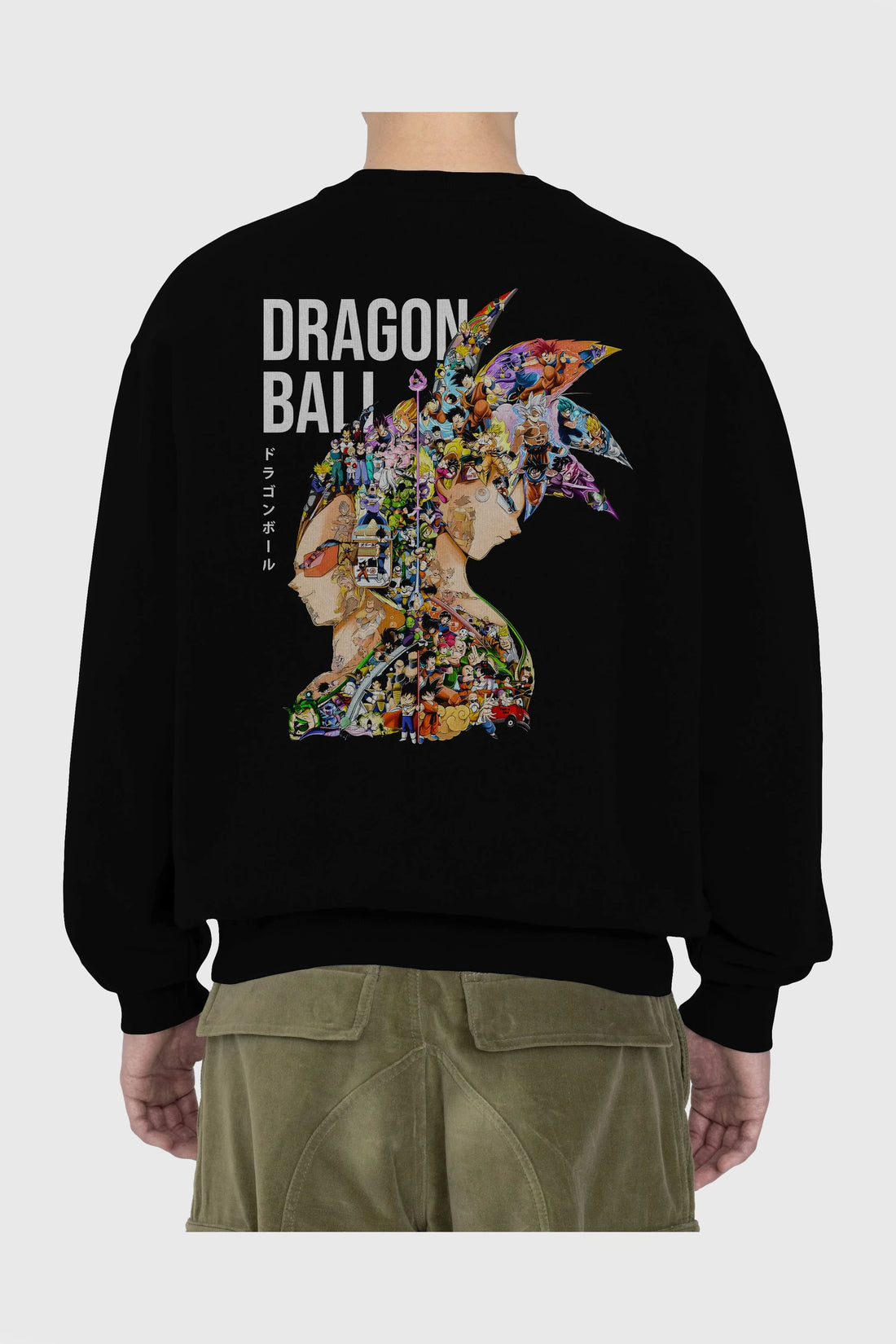 DRAGON BALL ART (5) Anime Arka Baskılı Oversize Sweatshirt Erkek Kadın Unisex