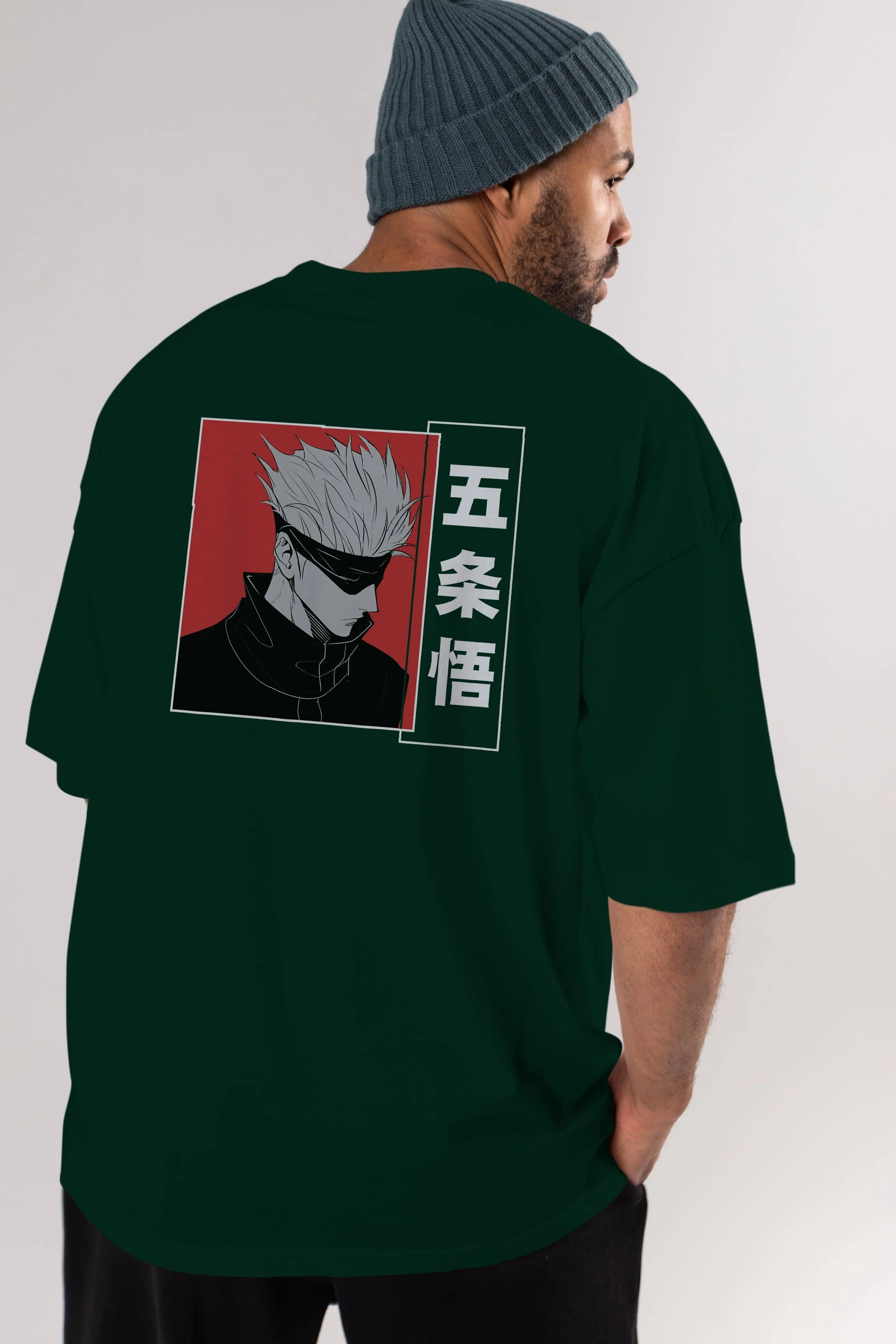 JUJUTSU KAISEN 2 Anime Arka Baskılı Oversize t-shirt Erkek Kadın Unisex