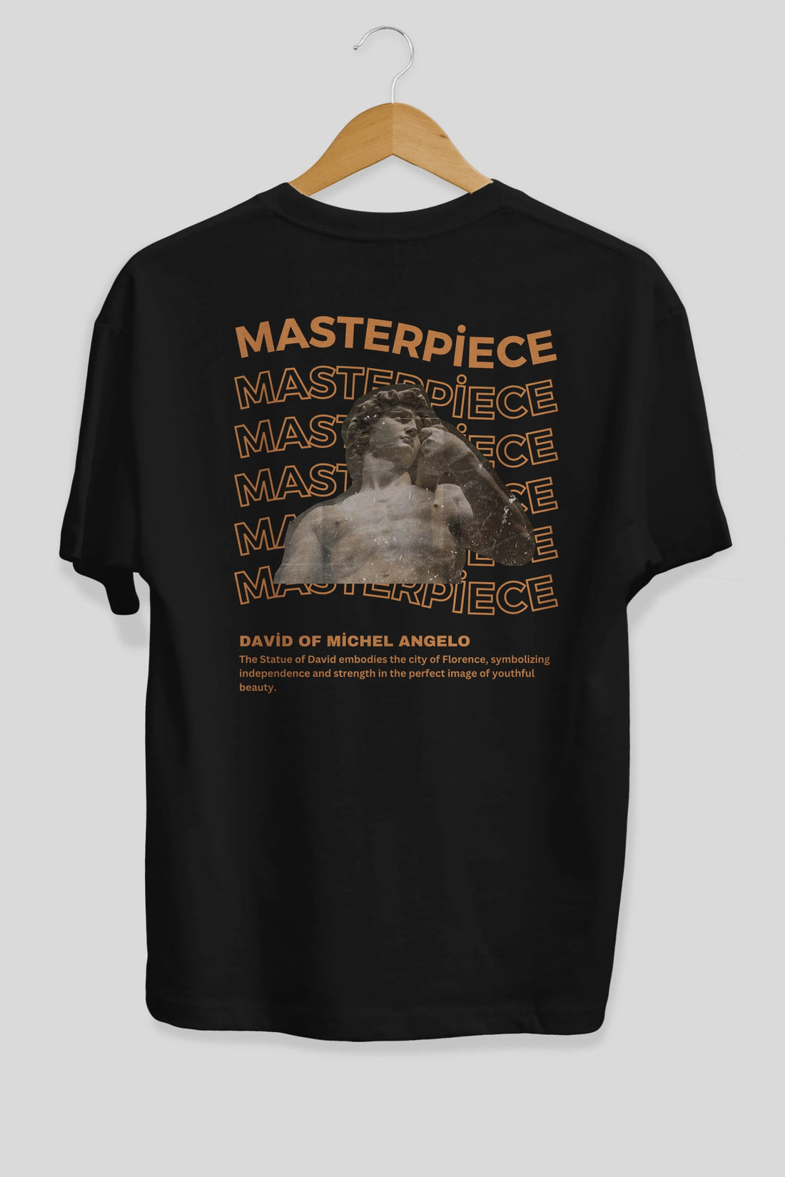 Masterpiece Yazılı Arka Baskılı Oversize t-shirt Erkek Kadın Unisex