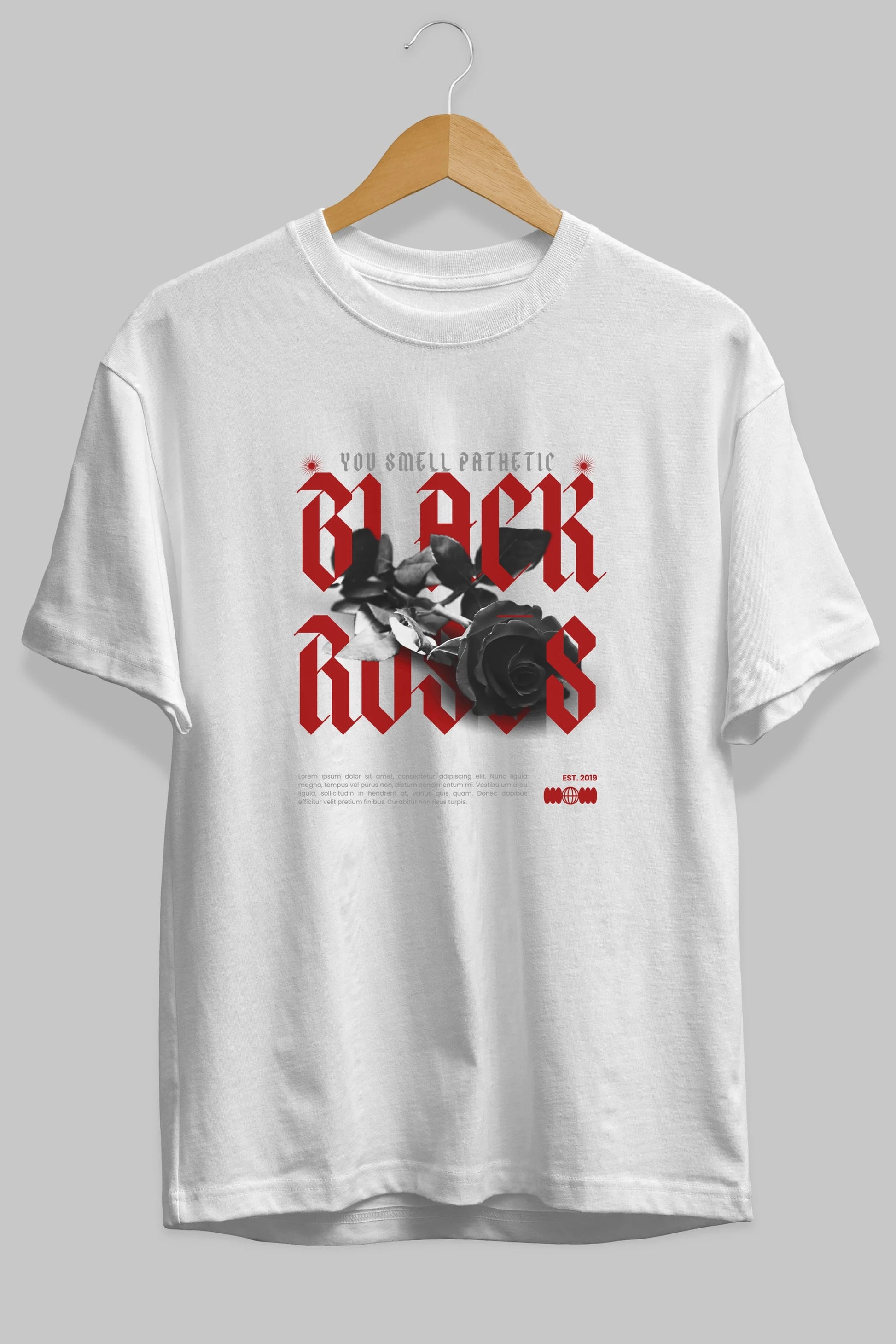 Black Roses Ön Baskılı Oversize t-shirt Erkek Kadın Unisex