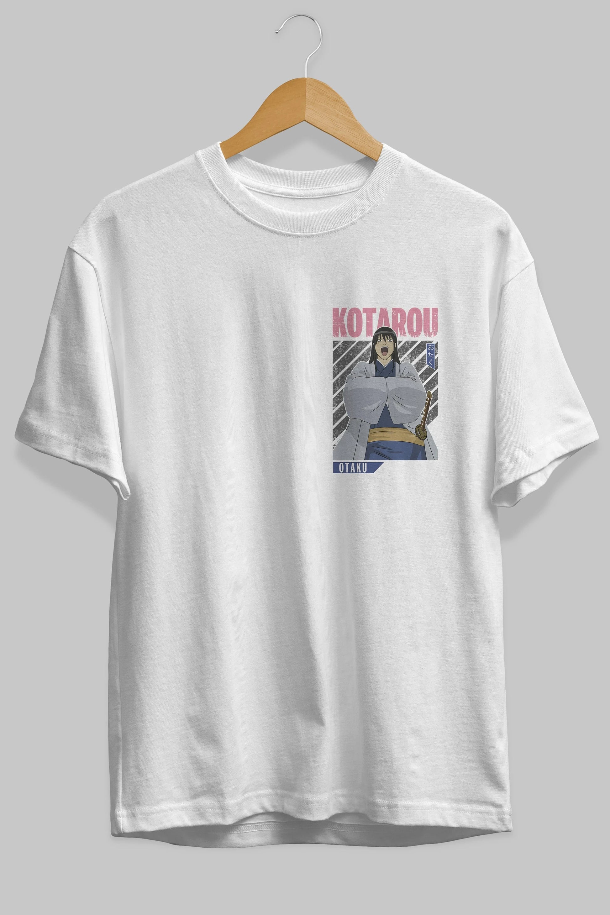 Kotarou Katsura GINTAMA 1 Ön Sol Baskılı Oversize t-shirt Erkek Kadın Unisex %100 Pamuk Bisiklet Yaka tişort
