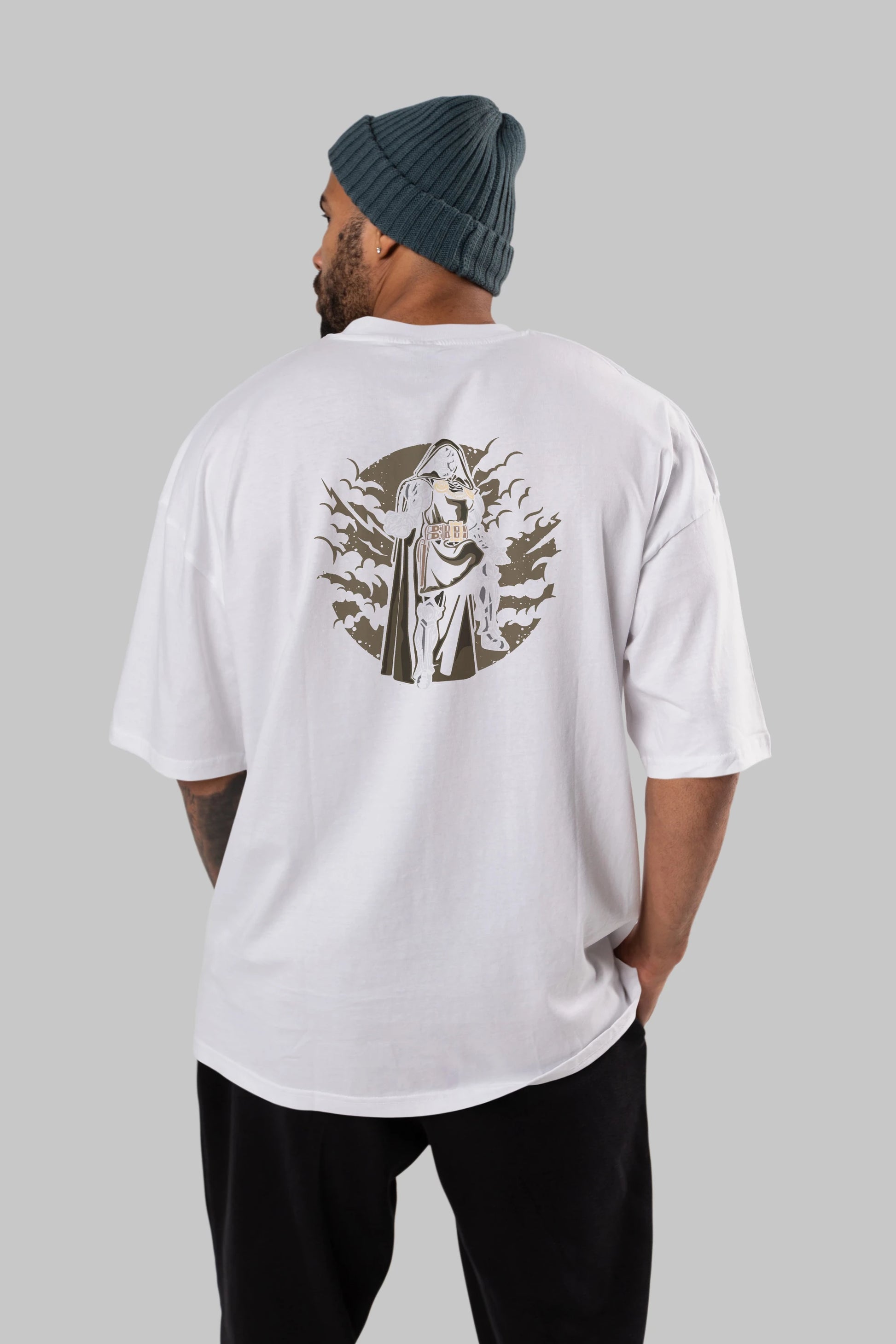DOCTER DOOM Arka Baskılı Oversize t-shirt Erkek Kadın Unisex %100 Pamuk
