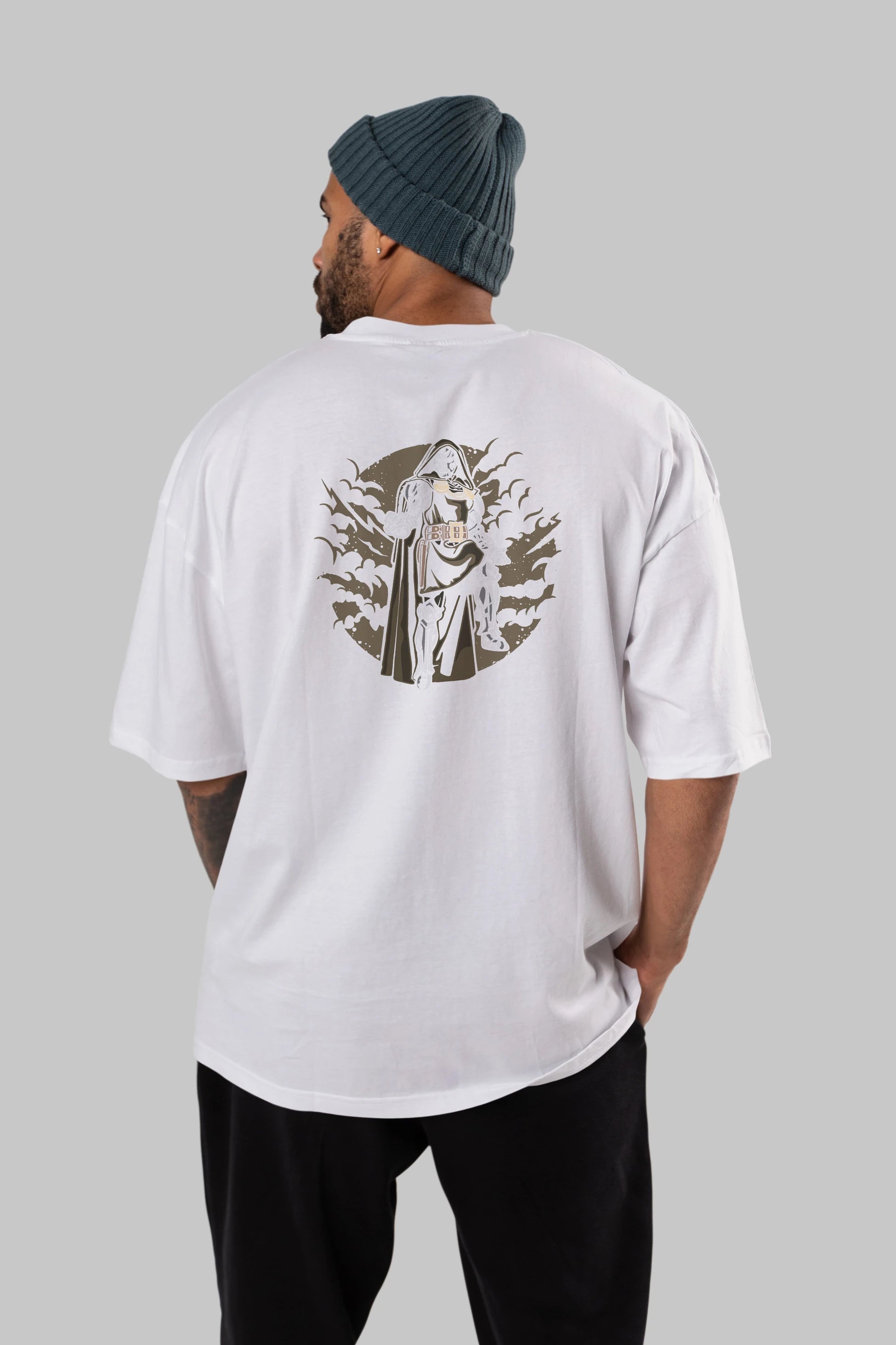 DOCTER DOOM Arka Baskılı Oversize t-shirt Erkek Kadın Unisex %100 Pamuk
