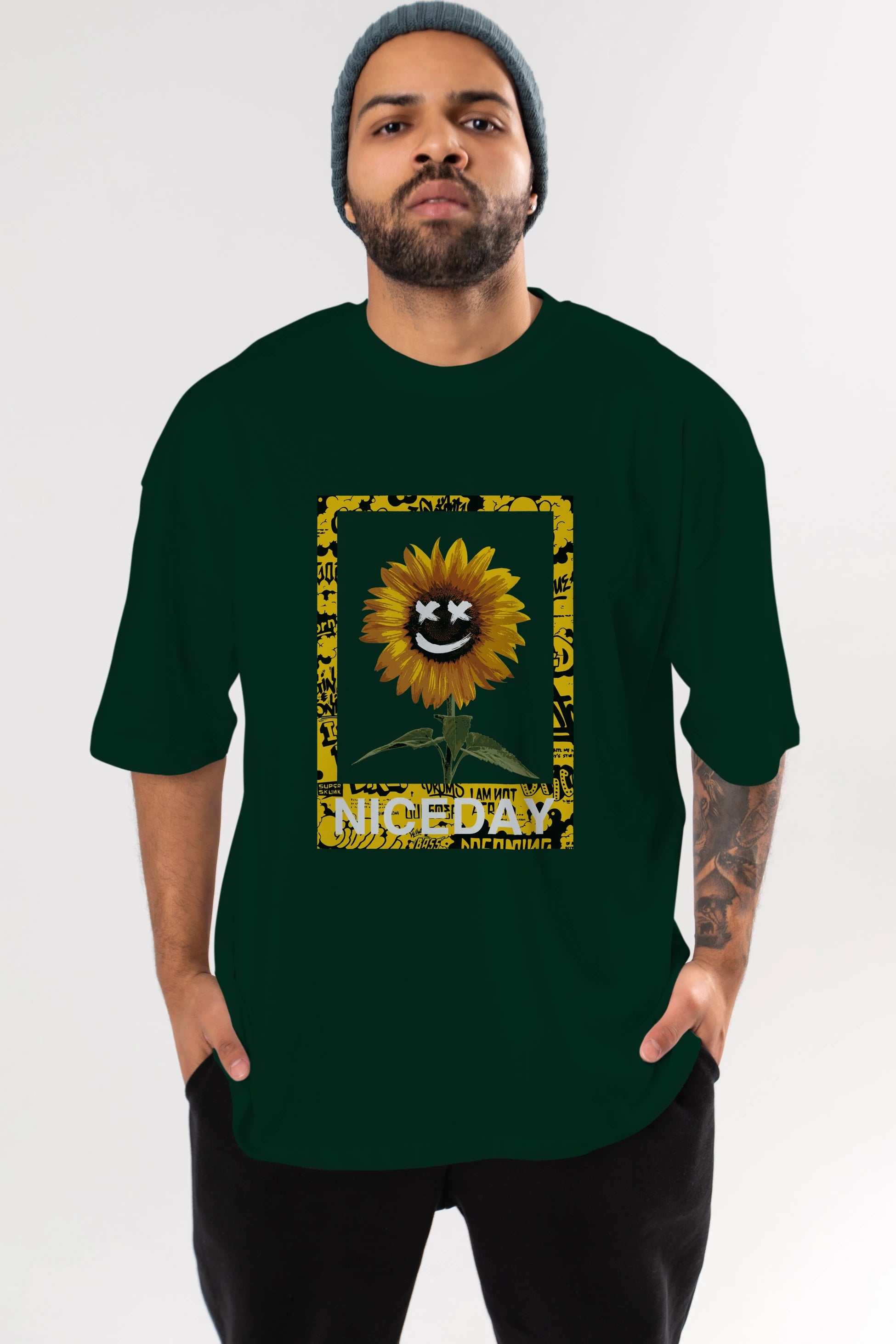 Niceday Streewear Ön Baskılı Oversize t-shirt Erkek Kadın Unisex