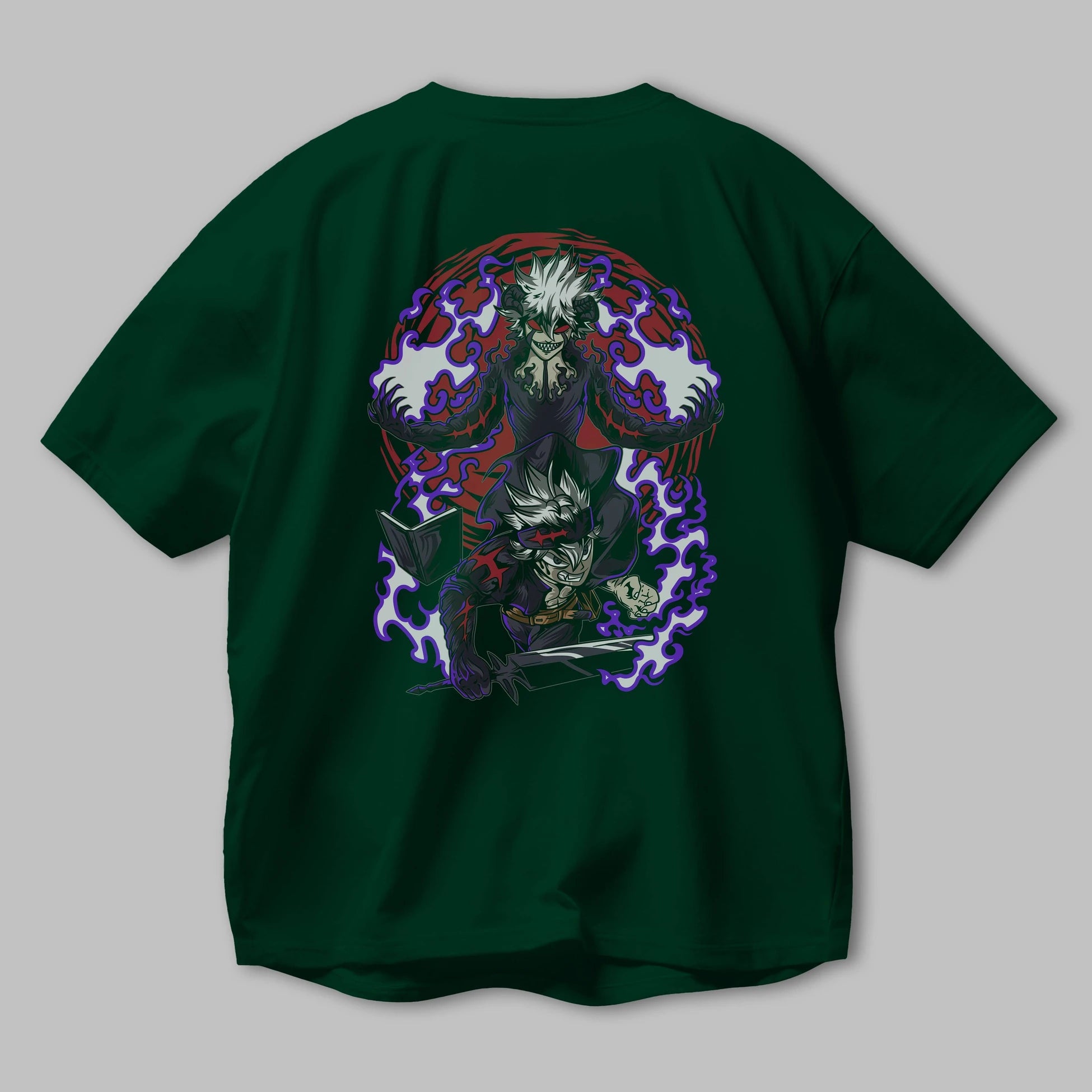 BLACK CLOVER DEVIL UNION Anime Arka Baskılı Oversize t-shirt Erkek Kadın Unisex
