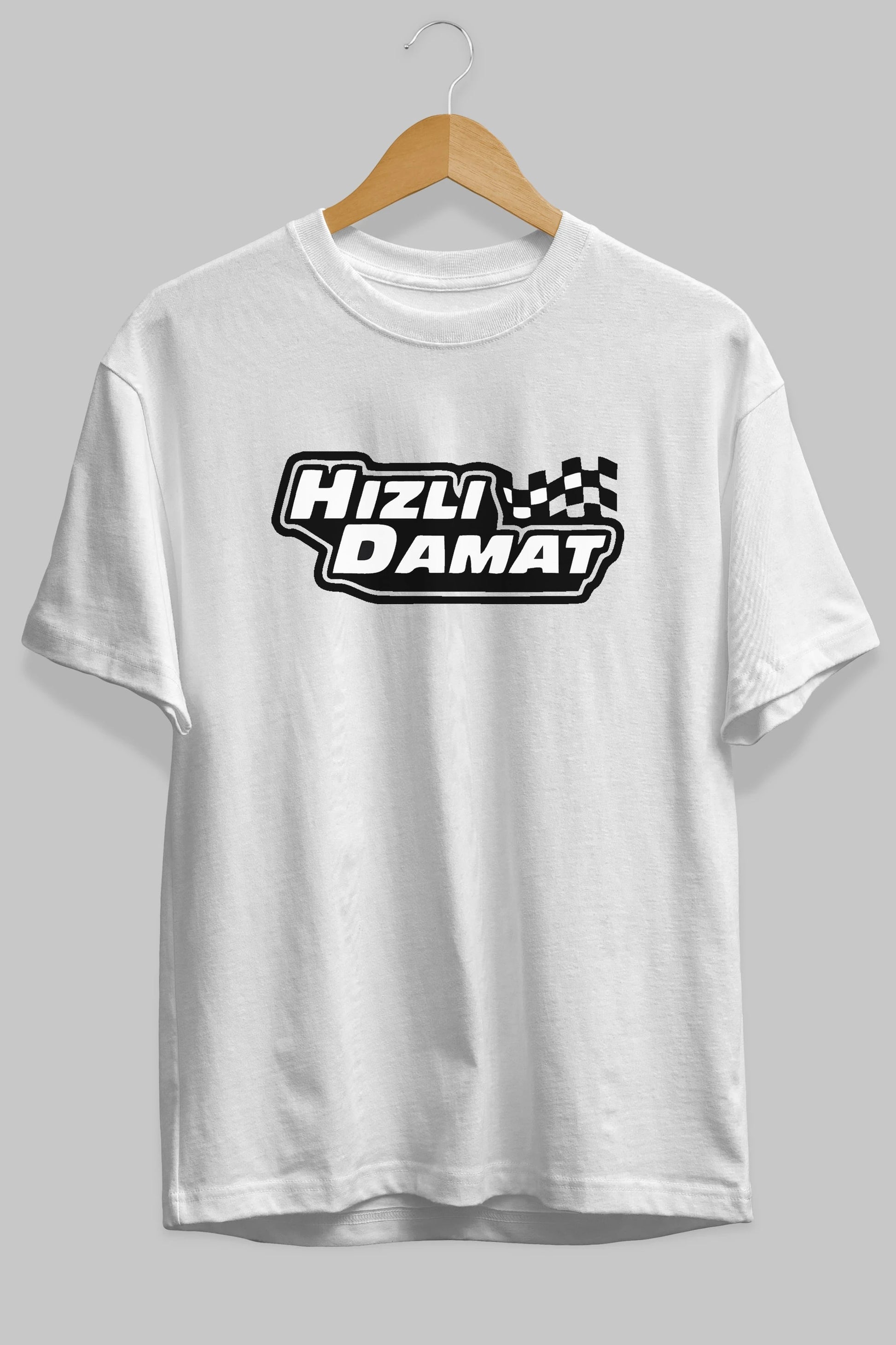 Hızlı Damat Ön Baskılı Oversize t-shirt %100 pamuk Erkek Kadın Unisex