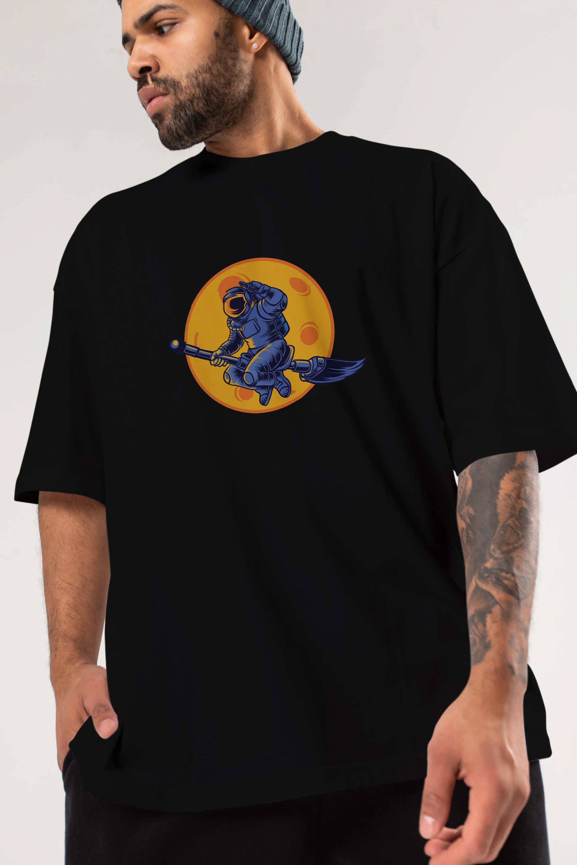 Space Witch Ön Baskılı Oversize t-shirt Erkek Kadın Unisex