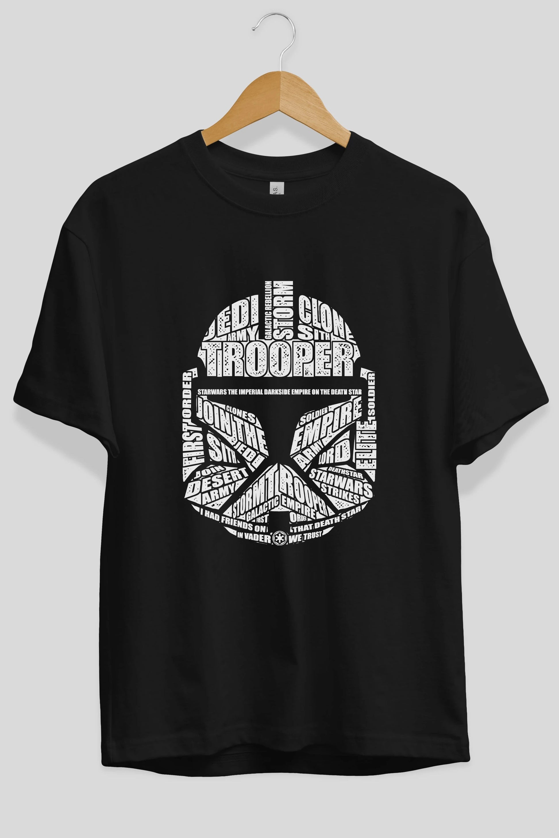 Trooper Ön Baskılı Oversize t-shirt %100 pamuk Erkek Kadın Unisex