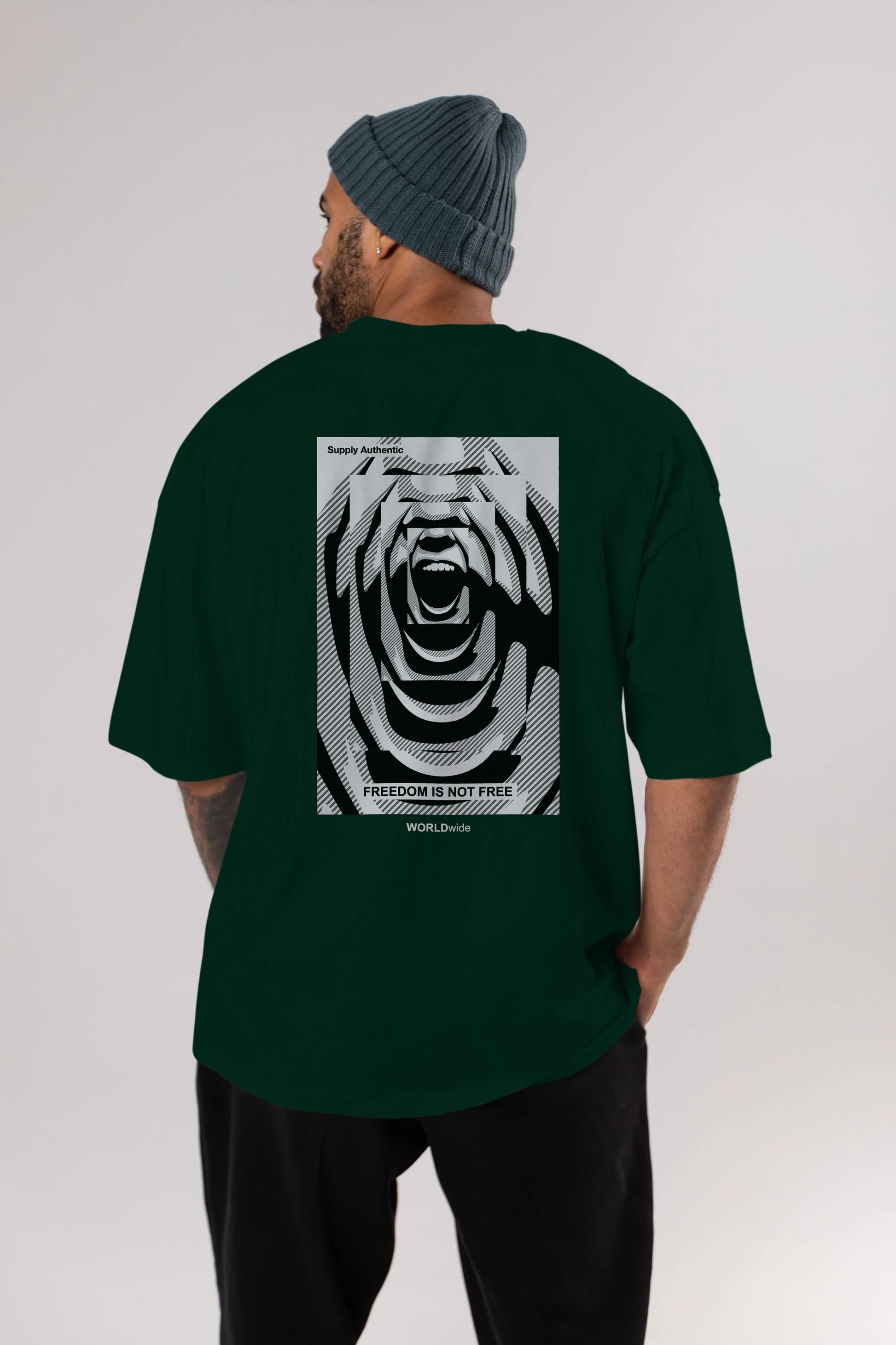 Freedom is Not Free 2 Arka Baskılı Oversize t-shirt Erkek Kadın Unisex