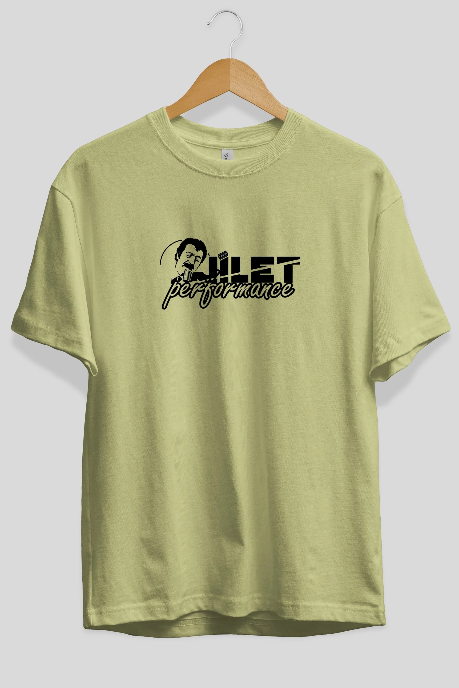 Jilet Performance Ön Baskılı Oversize t-shirt %100 pamuk Erkek Kadın Unisex
