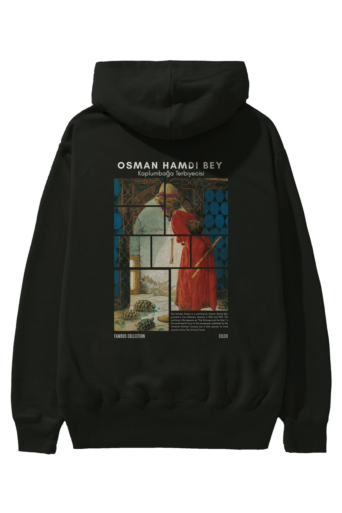 Osman Hamdi Bey Arka Baskılı Hoodie Oversize Kapüşonlu Sweatshirt Erkek Kadın