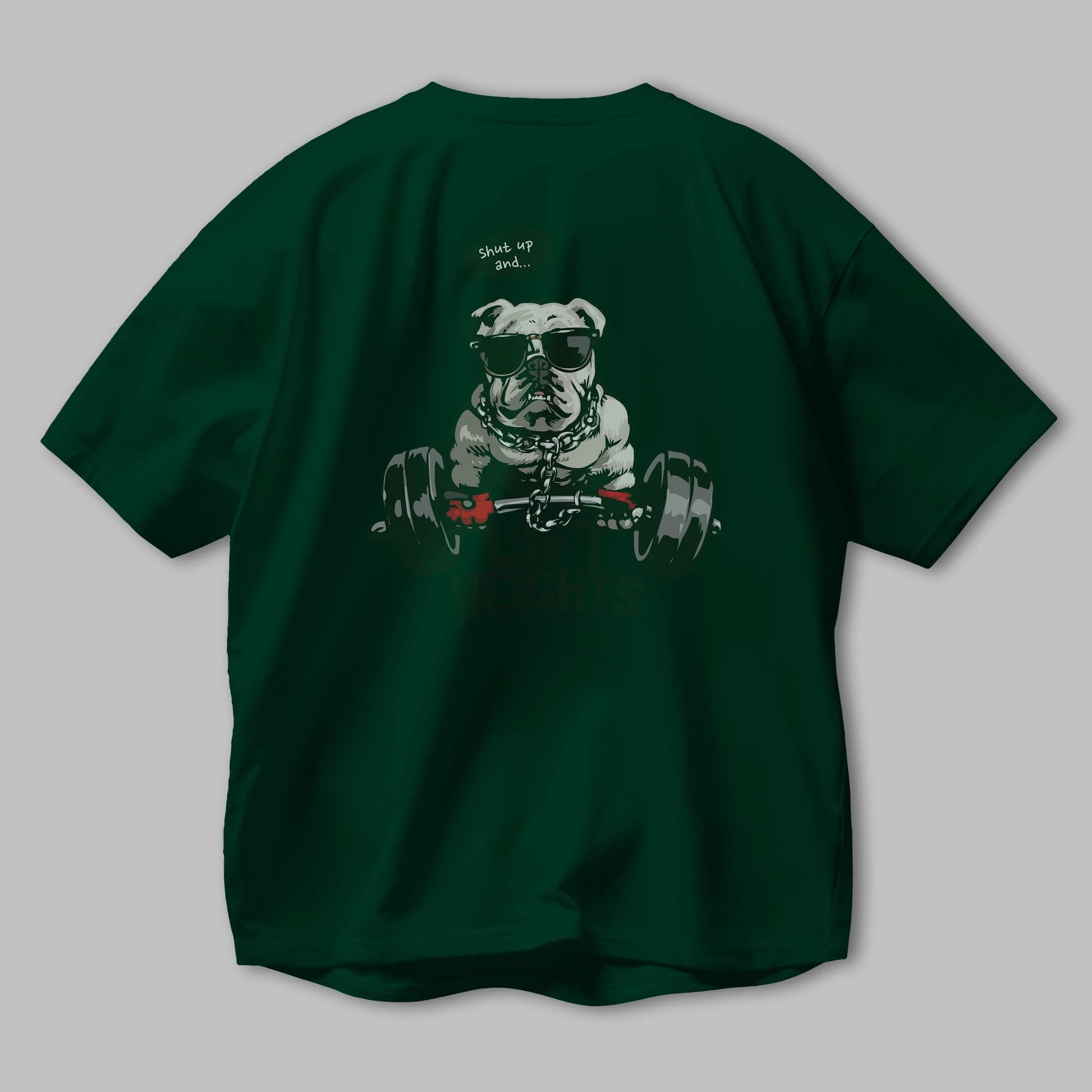 Teddy Bear Lift Weights Arka Baskılı Oversize t-shirt Erkek Kadın Unisex %100 Pamuk