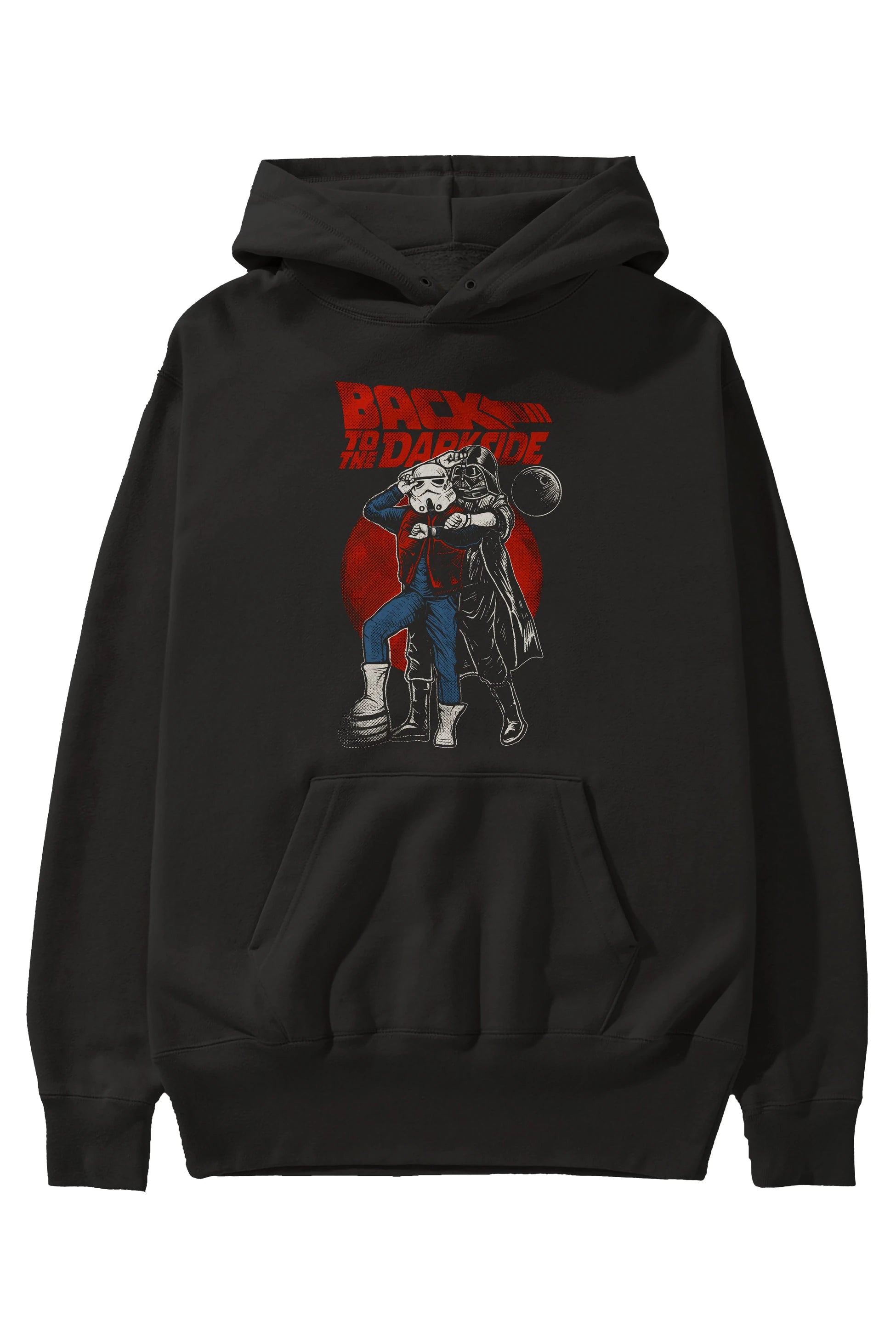 Back To The Darkside Ön Baskılı Hoodie Oversize Kapüşonlu Sweatshirt Erkek Kadın Unisex
