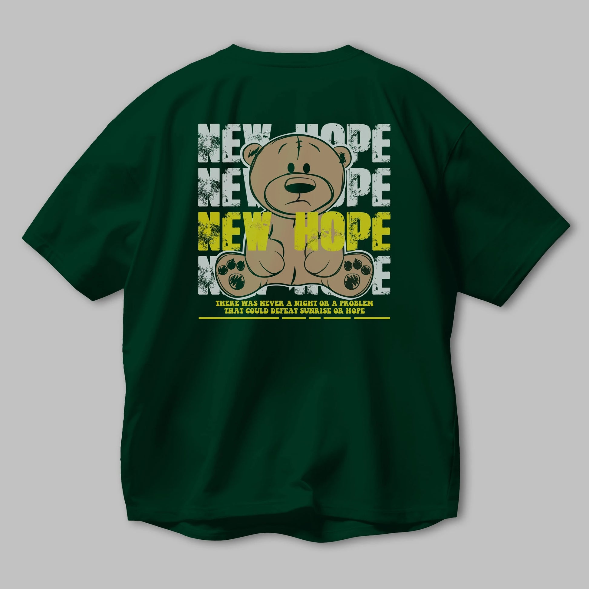 Teddy Bear New Hope Arka Baskılı Oversize t-shirt Erkek Kadın Unisex