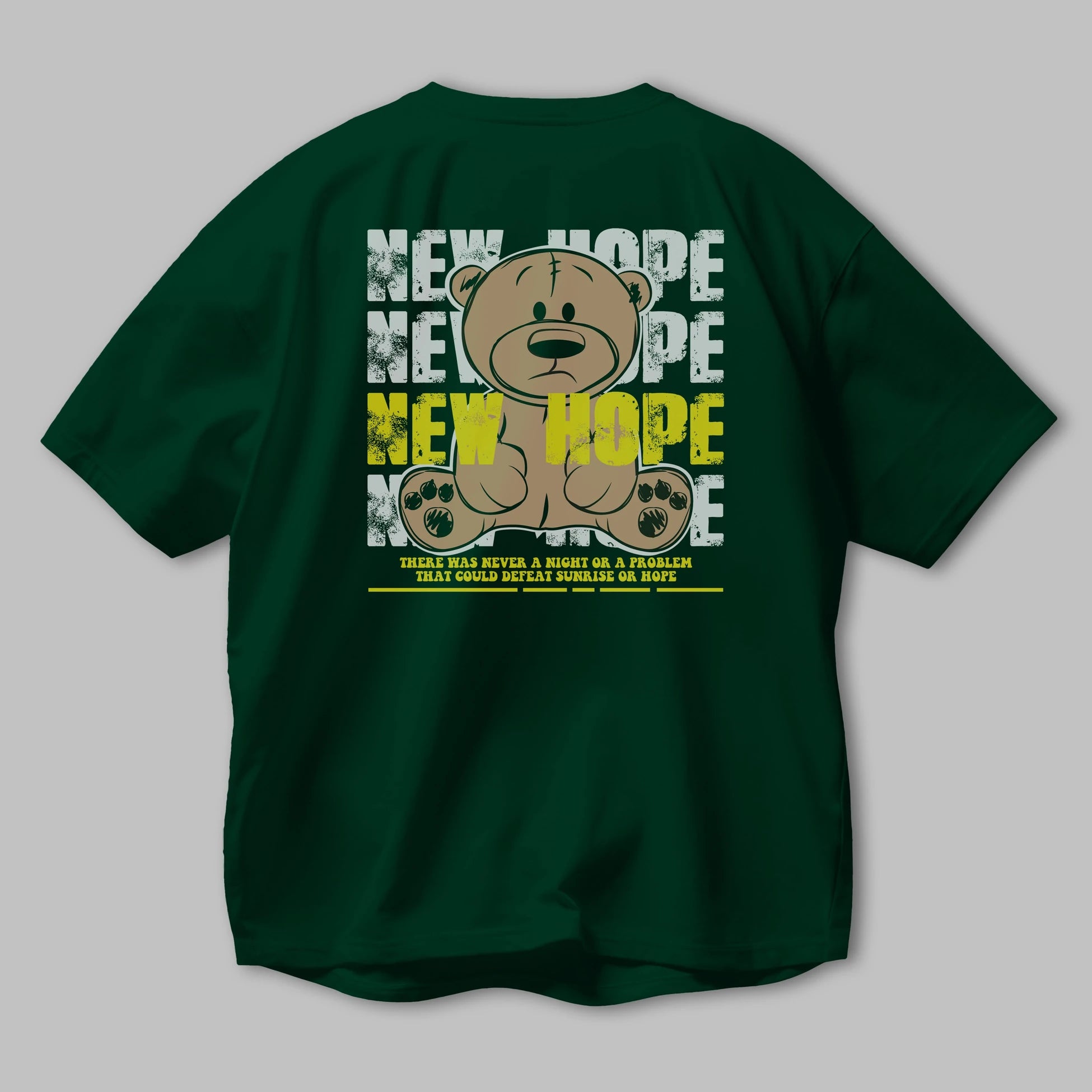 Teddy Bear New Hope Arka Baskılı Oversize t-shirt Erkek Kadın Unisex