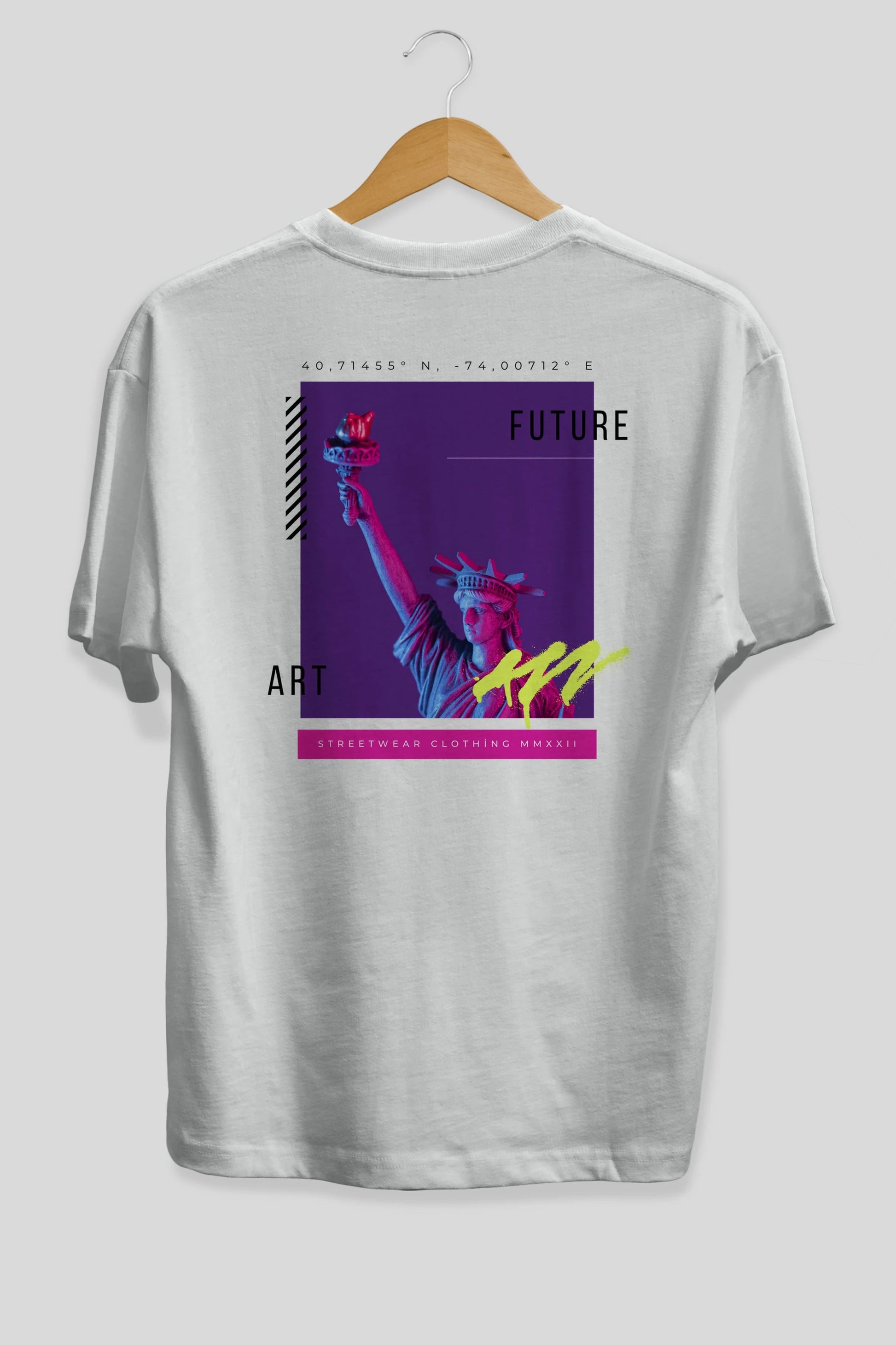 Future Art Arka Baskılı Oversize t-shirt Erkek Kadın Unisex