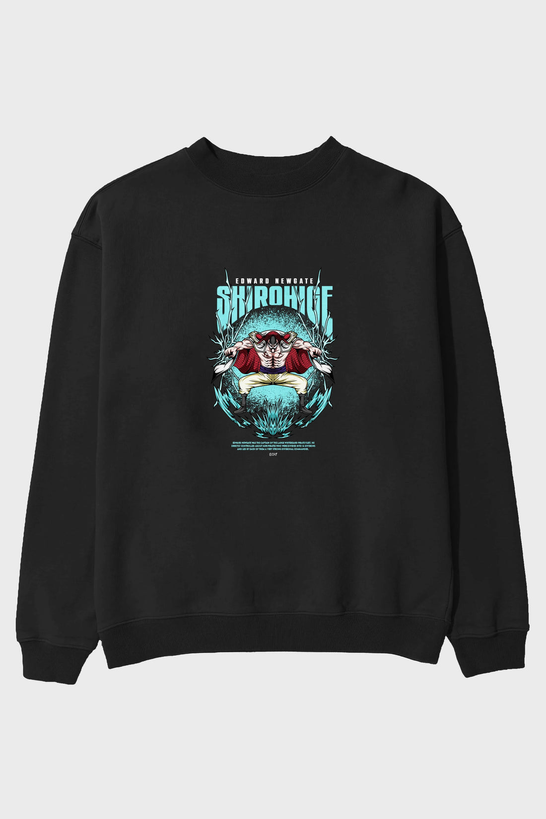 Shirohige Anime Ön Baskılı Oversize Sweatshirt Erkek Kadın Unisex