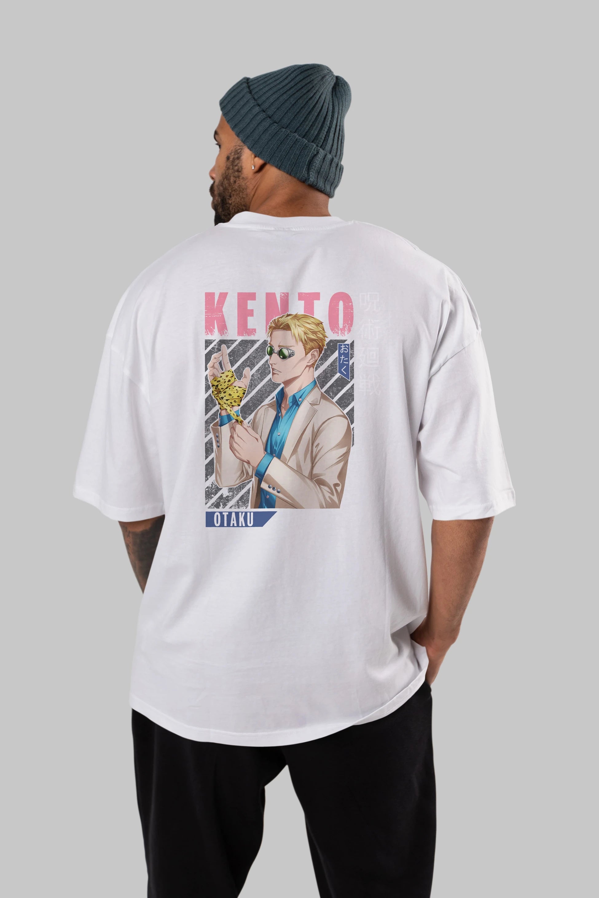 Kento Nanami Anime Arka Baskılı Oversize t-shirt Erkek Kadın Unisex