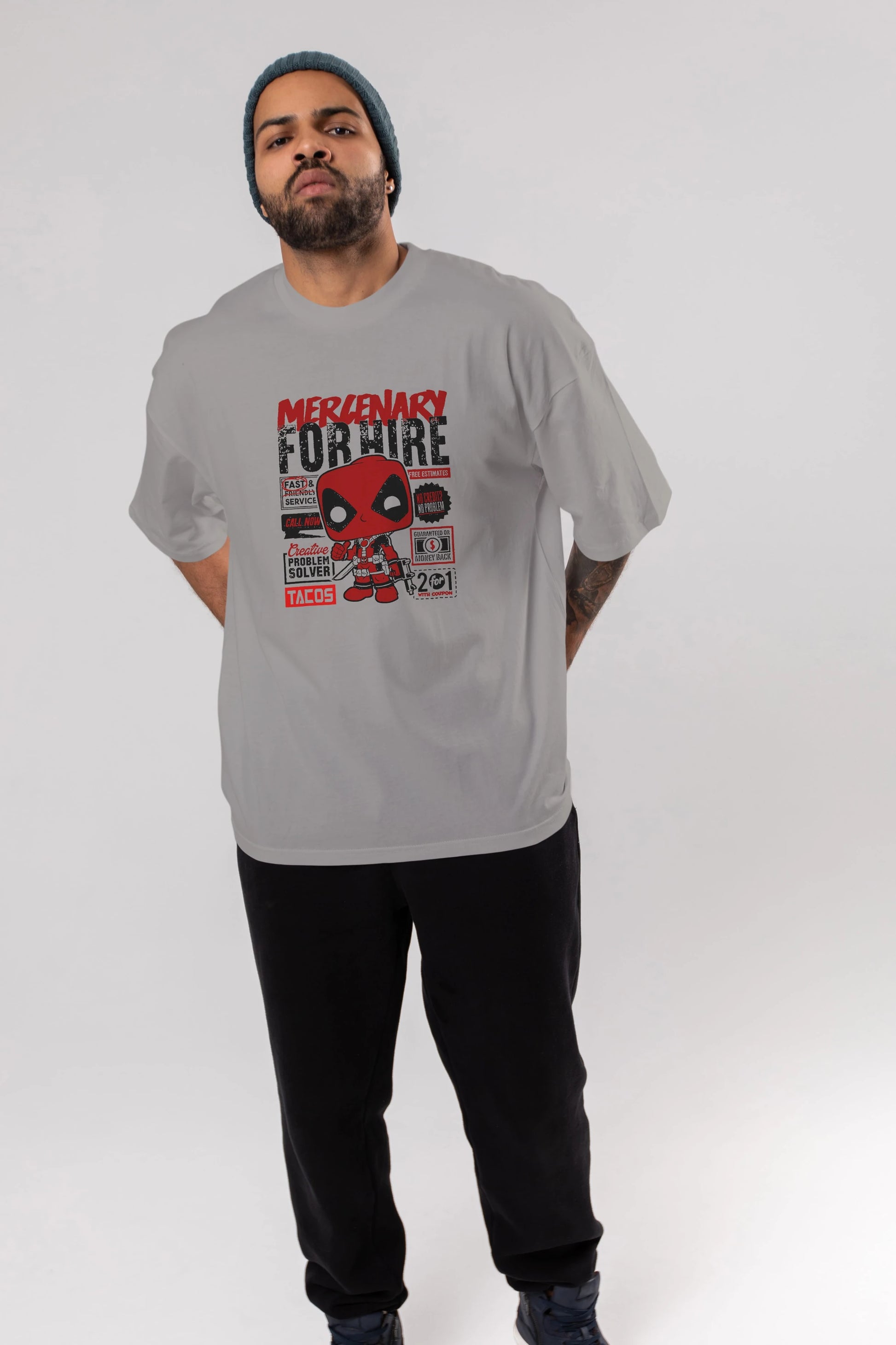 Deadpool (18) Ön Baskılı Oversize t-shirt Erkek Kadın Unisex %100 Pamuk Bisiklet Yaka tişort