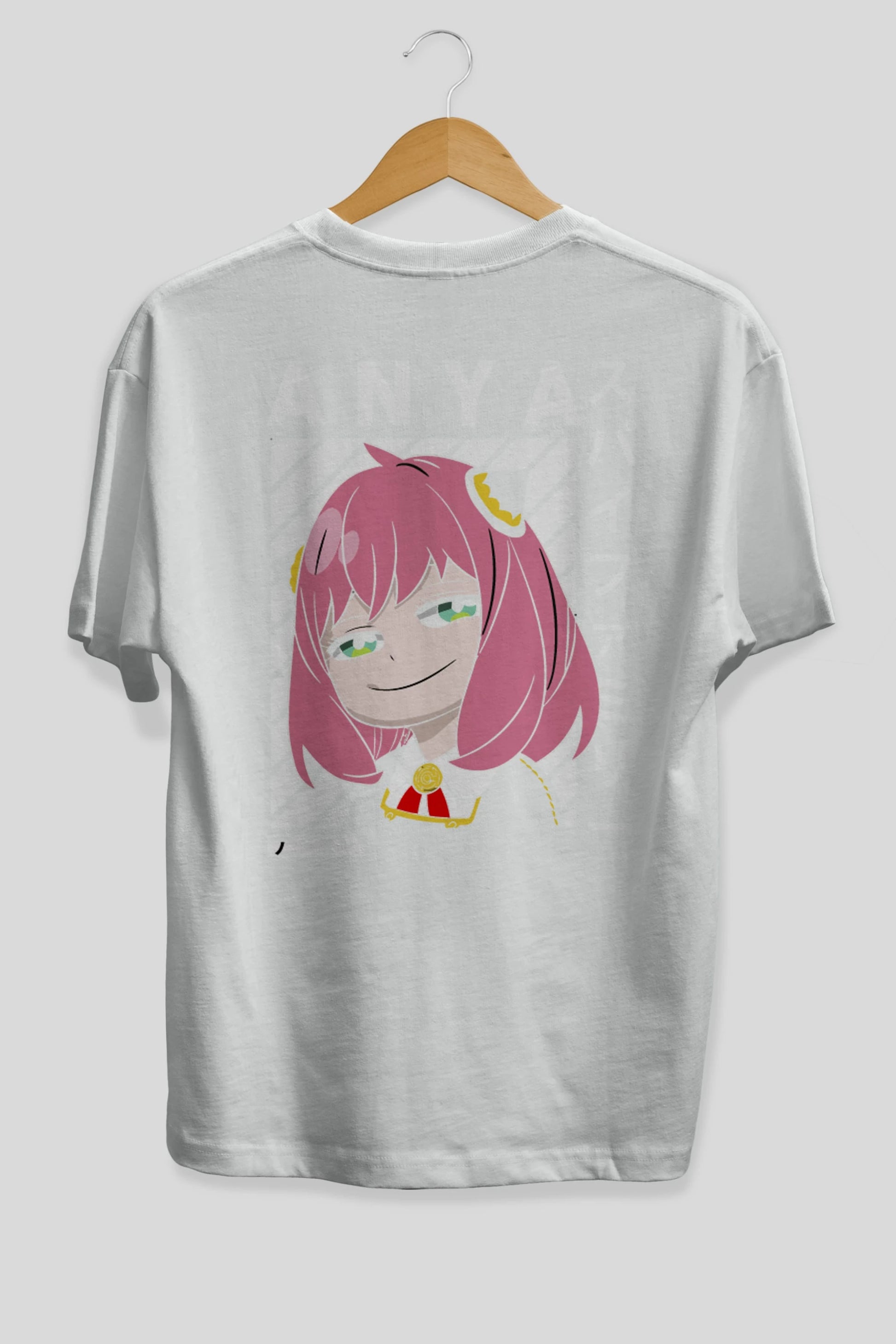 Anya SPYX FAMILY Anime Arka Baskılı Oversize t-shirt Erkek Kadın Unisex
