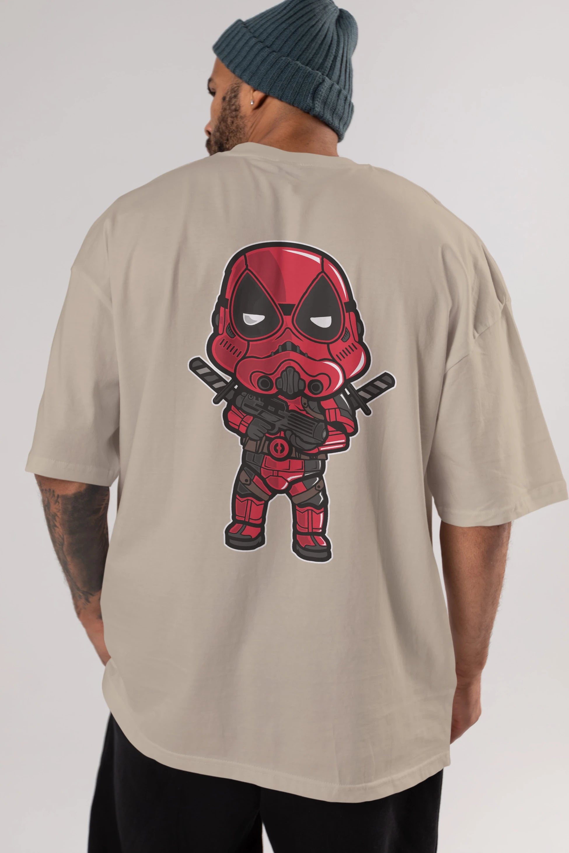 Deadpool (22) Arka Baskılı Oversize t-shirt Erkek Kadın Unisex %100 Pamuk Bisiklet Yaka tişort