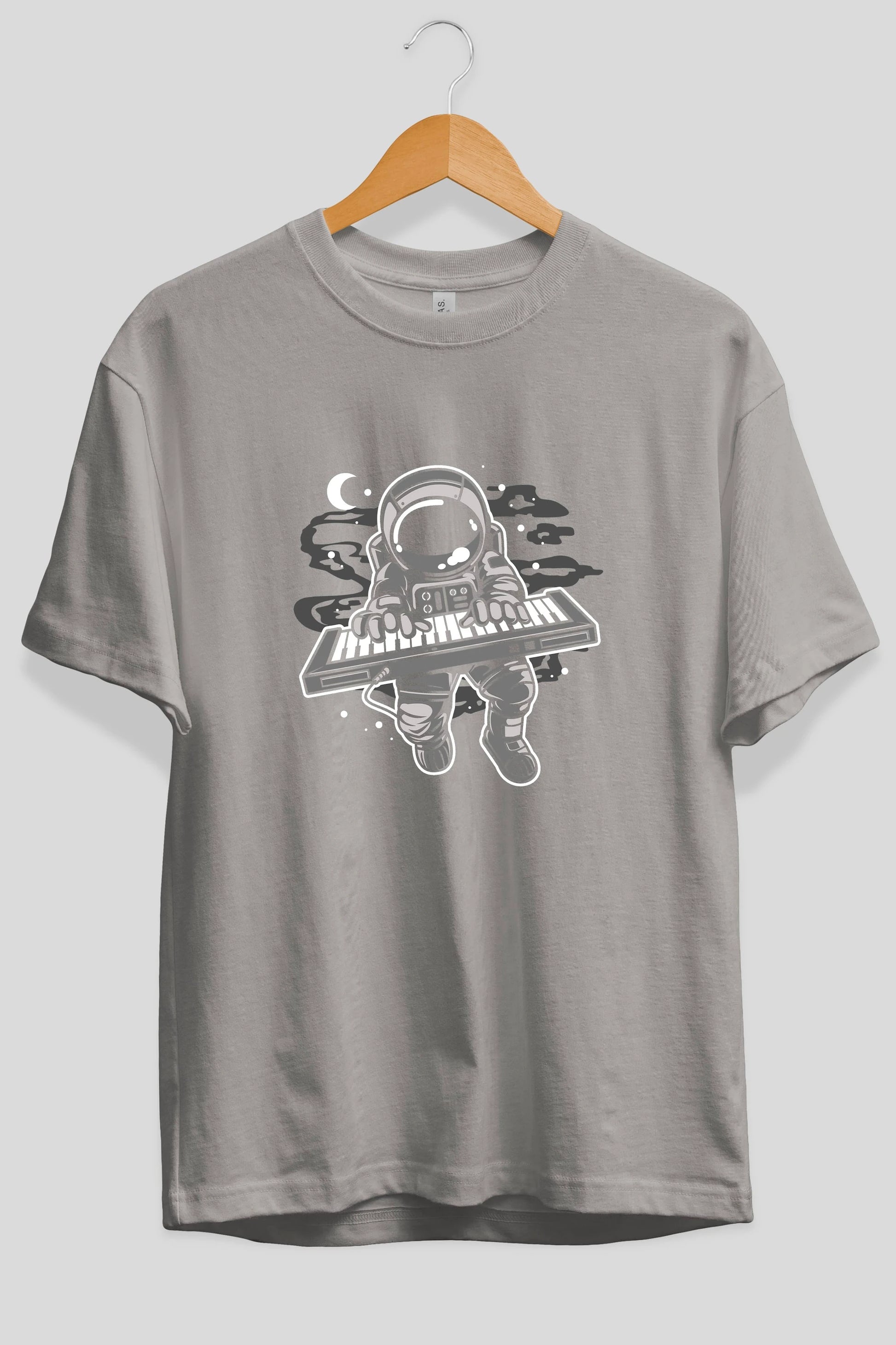 Astronaut Keyboard Ön Baskılı Oversize t-shirt Erkek Kadın Unisex