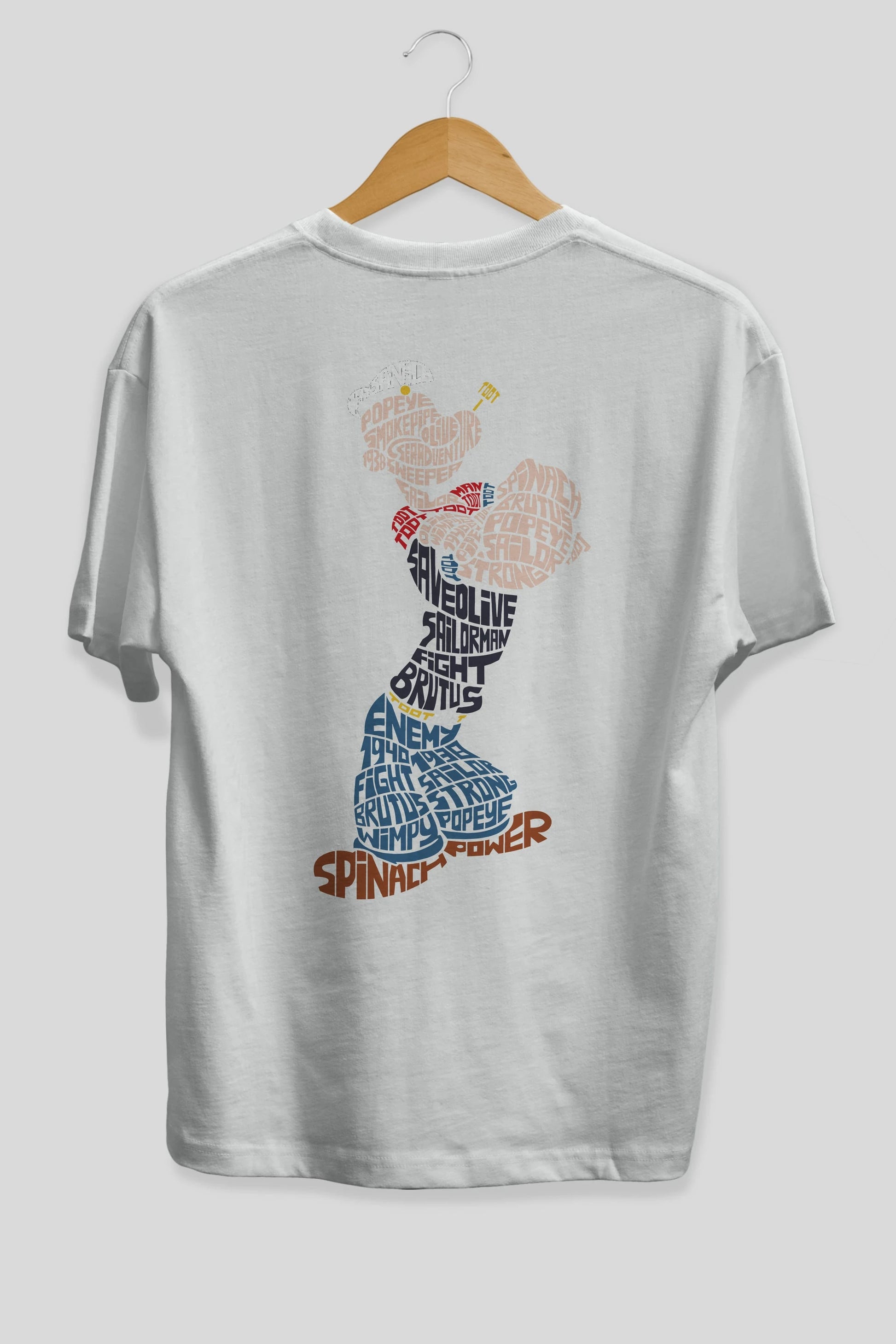 Sailorman Arka Baskılı Oversize t-shirt %100 pamuk Erkek Kadın Unisex