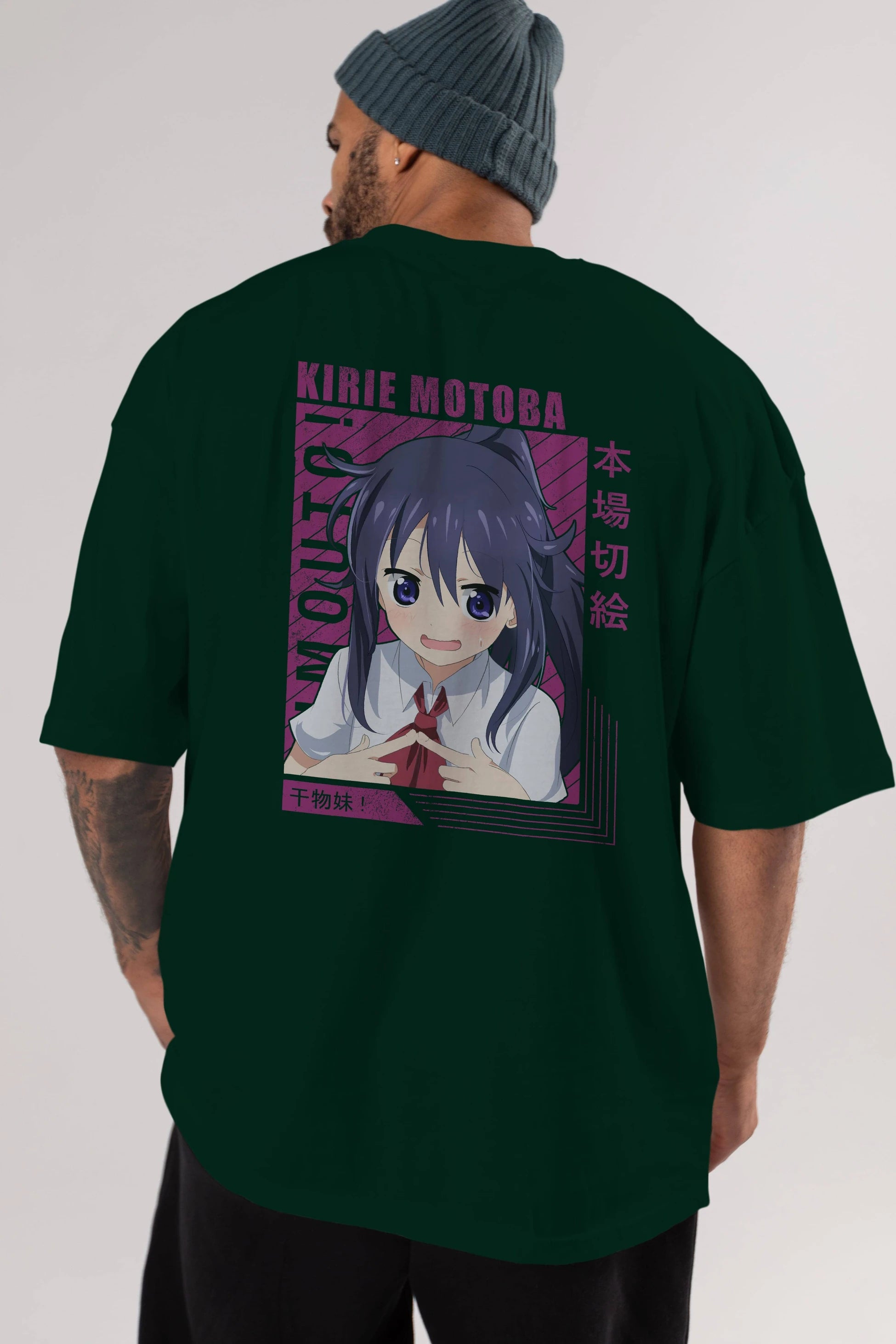 Kirie Motoba 4 Anime Arka Baskılı Oversize t-shirt Erkek Kadın Unisex