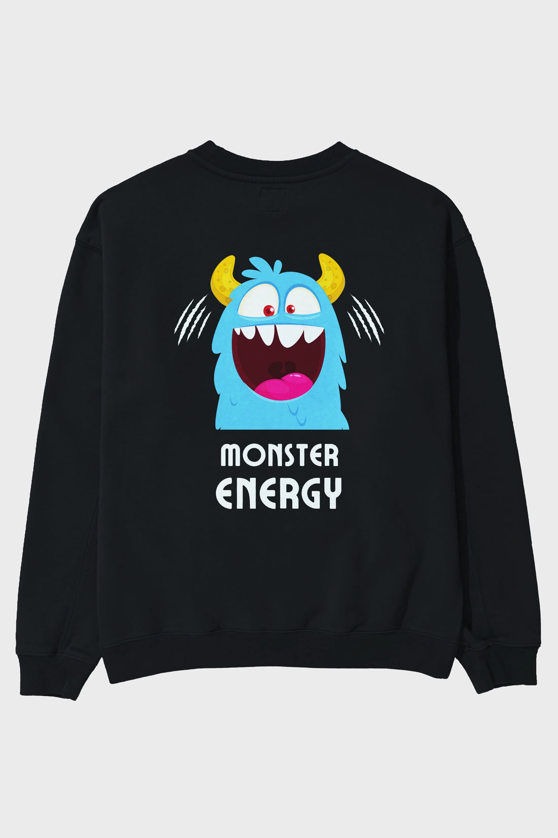 Monster Energy Arka Baskılı Oversize Sweatshirt Erkek Kadın Unisex