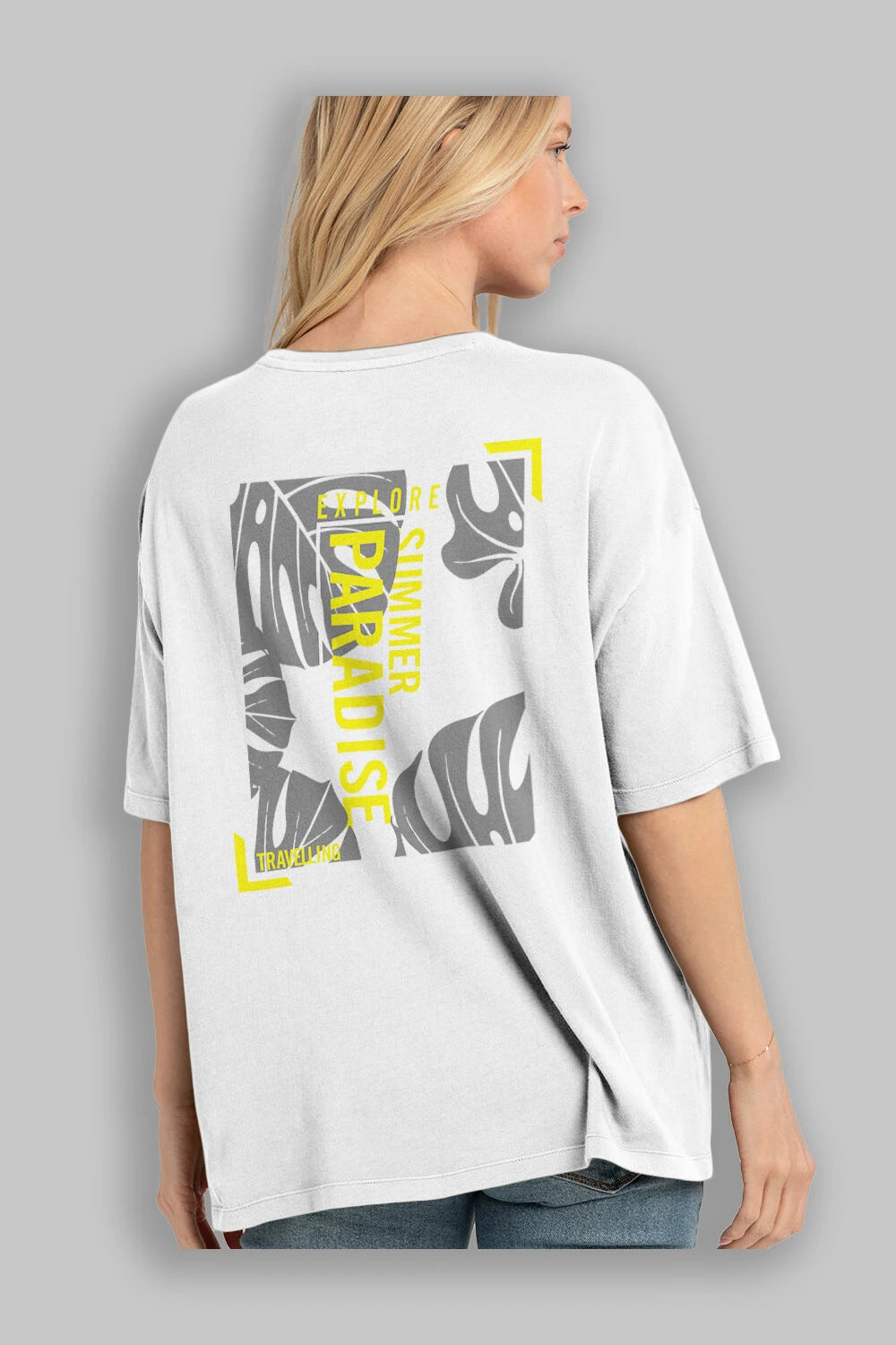 Explore Summer Arka Baskılı Oversize t-shirt Erkek Kadın Unisex