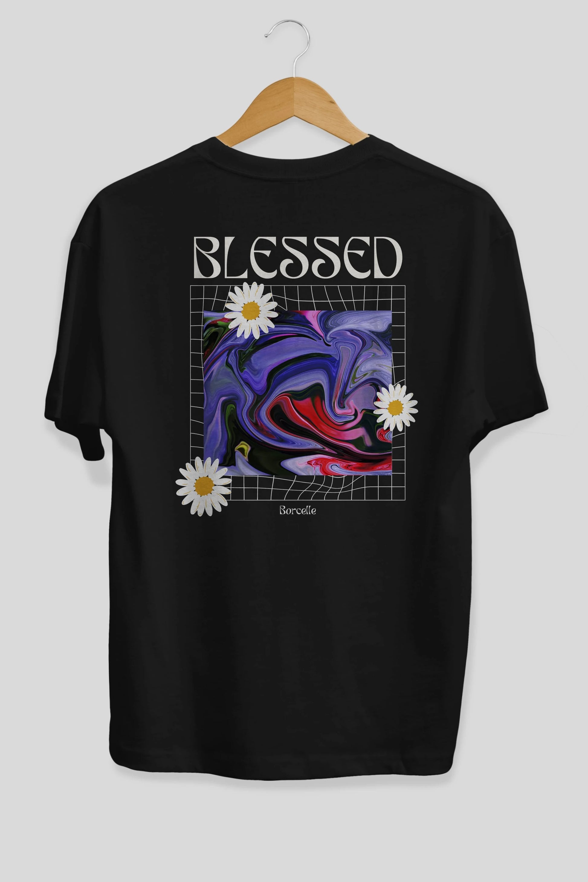 Blessed Arka Baskılı Oversize t-shirt Erkek Kadın Unisex