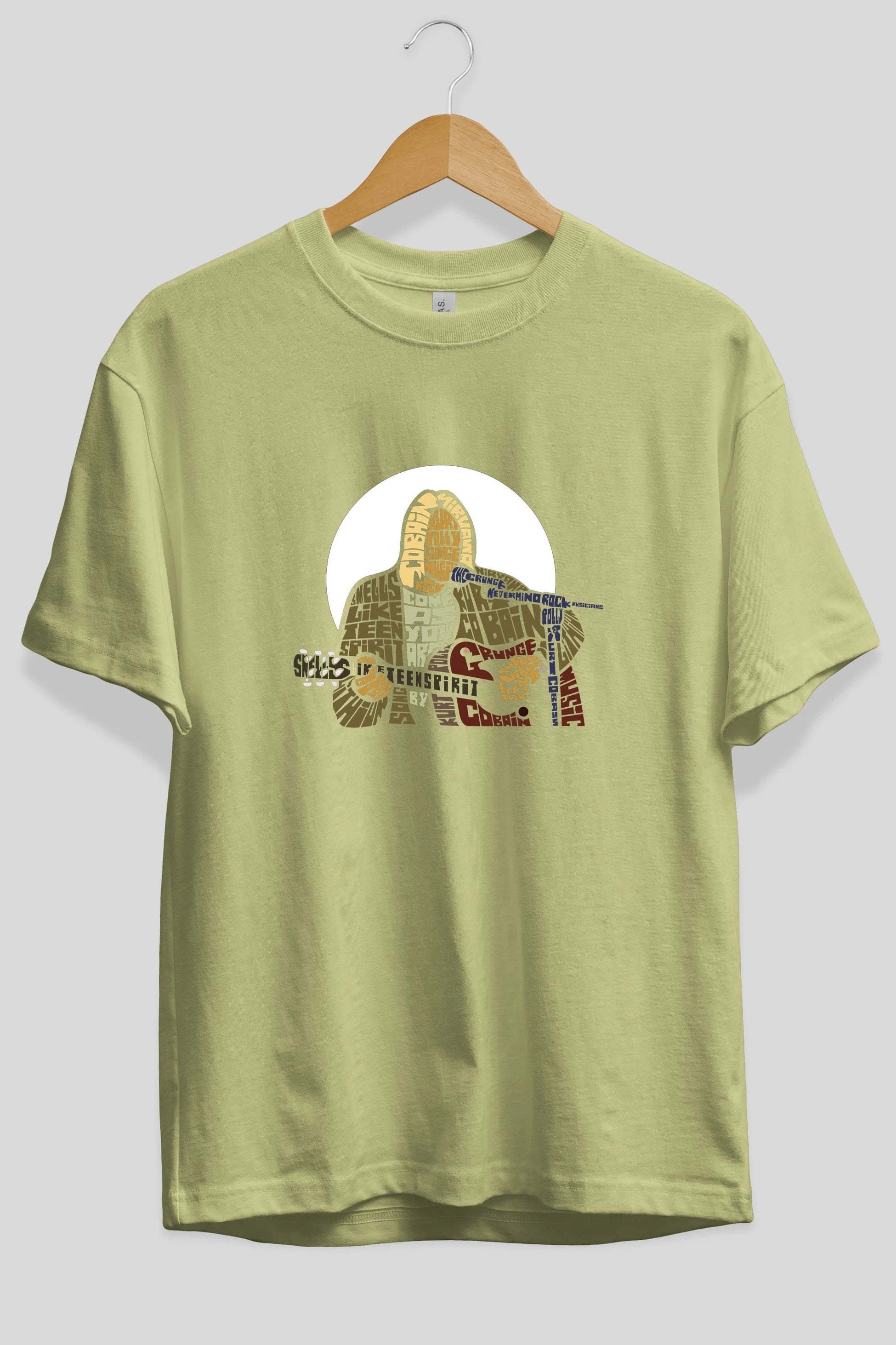 Kurt Cobain Ön Baskılı Oversize t-shirt %100 pamuk Erkek Kadın Unisex