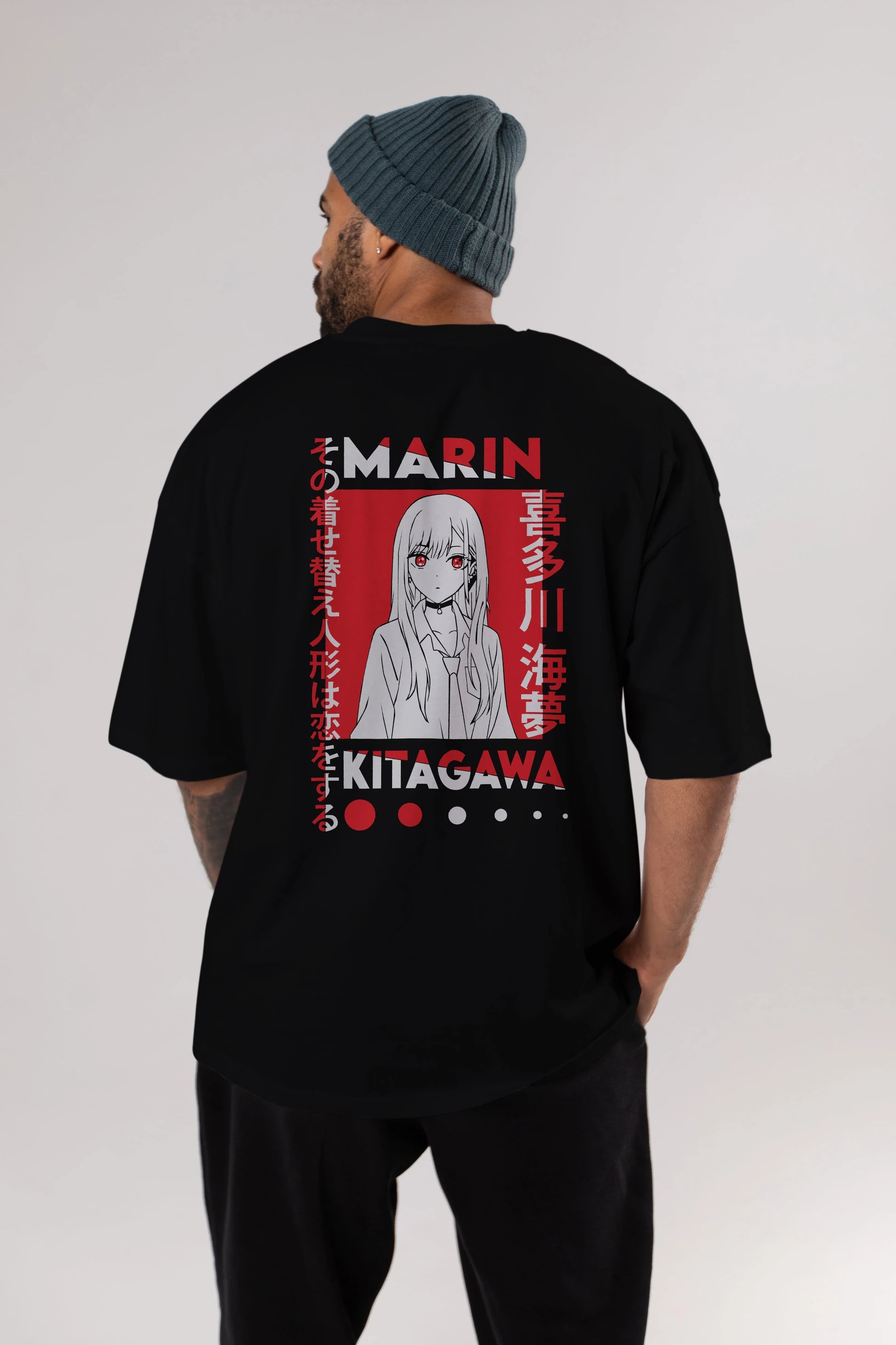 MARIN KITAGAWA Anime Arka Baskılı Oversize t-shirt Erkek Kadın Unisex