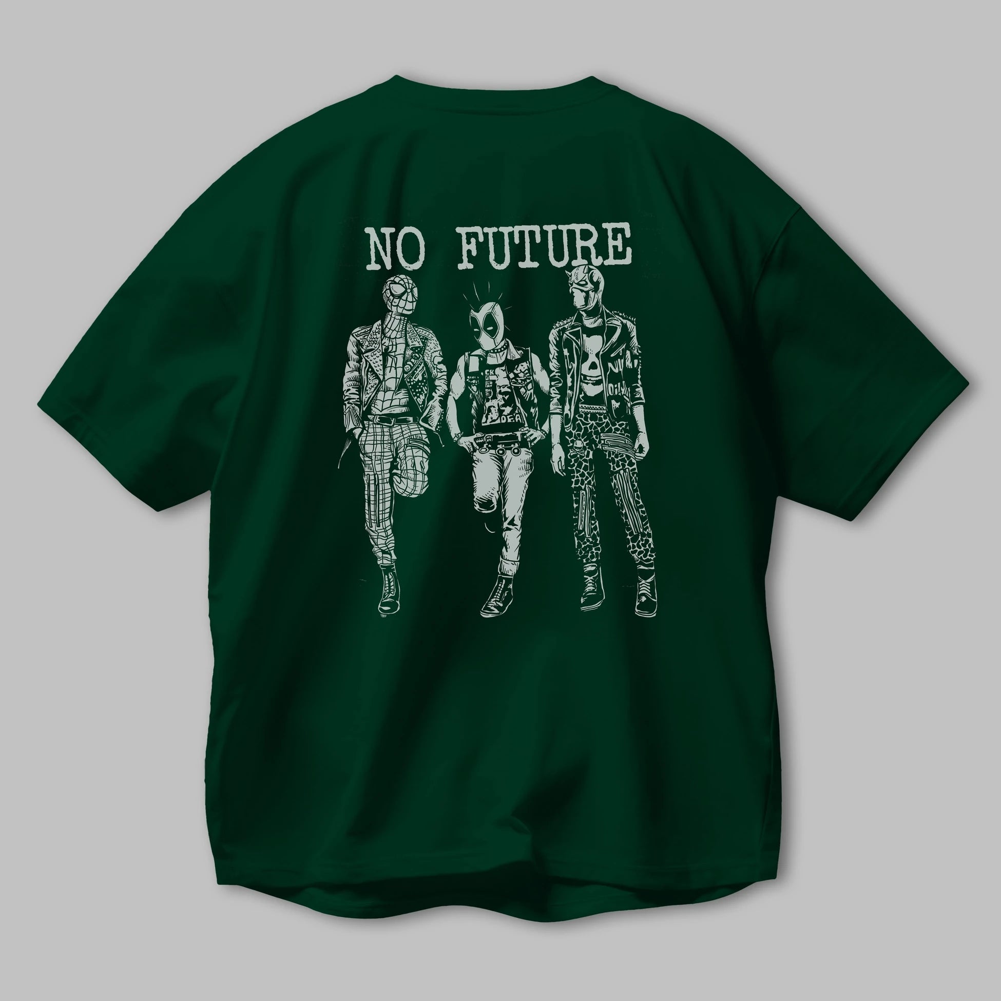 No Future Arka Baskılı Oversize t-shirt Erkek Kadın Unisex %100 Pamuk