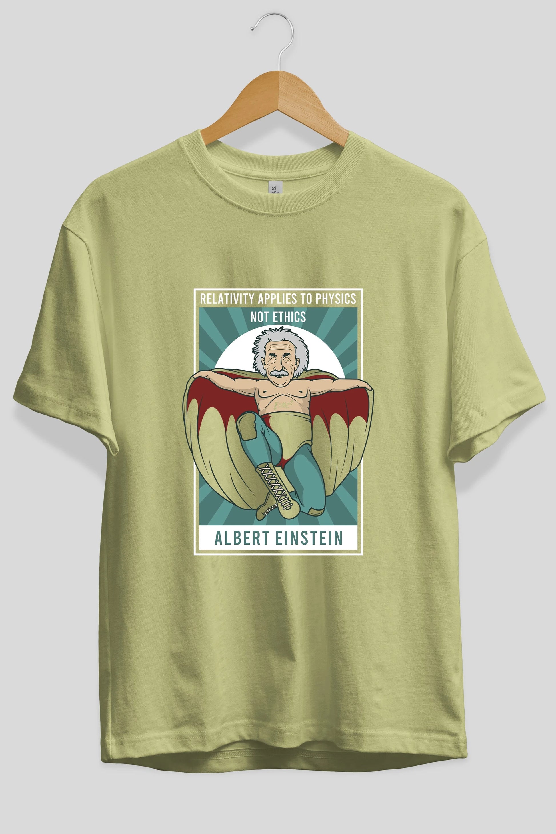 Nacho Libre Einstein Ön Baskılı Oversize t-shirt Erkek Kadın Unisex %100 Pamuk tişort