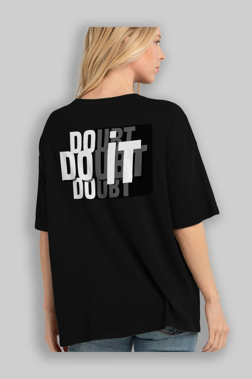 Do it Yazılı Arka Baskılı Oversize t-shirt Erkek Kadın Unisex