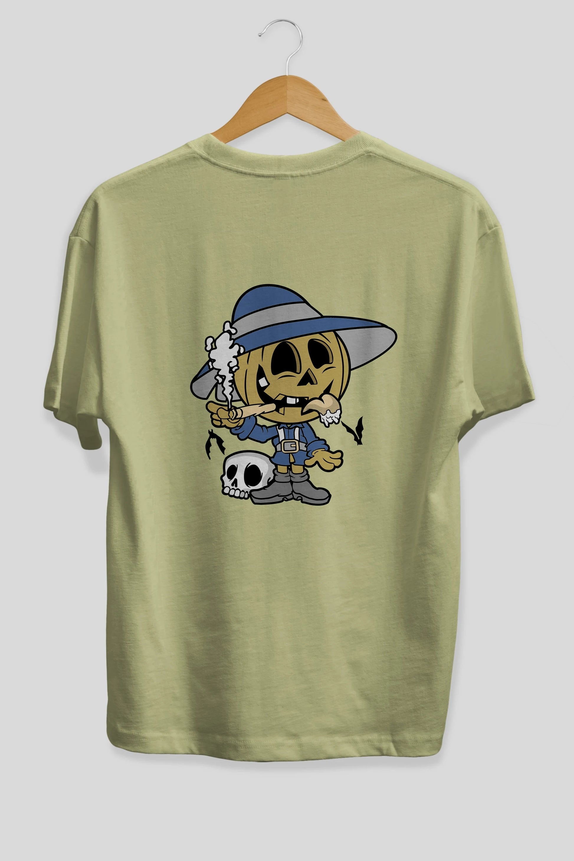 Halloween Kid Arka Baskılı Oversize t-shirt Erkek Kadın Unisex %100 Pamuk tişort