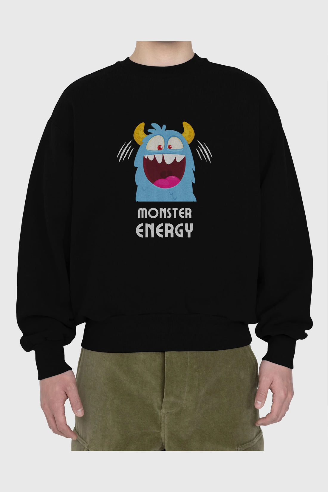 Monster Energy Ön Baskılı Oversize Sweatshirt Erkek Kadın Unisex