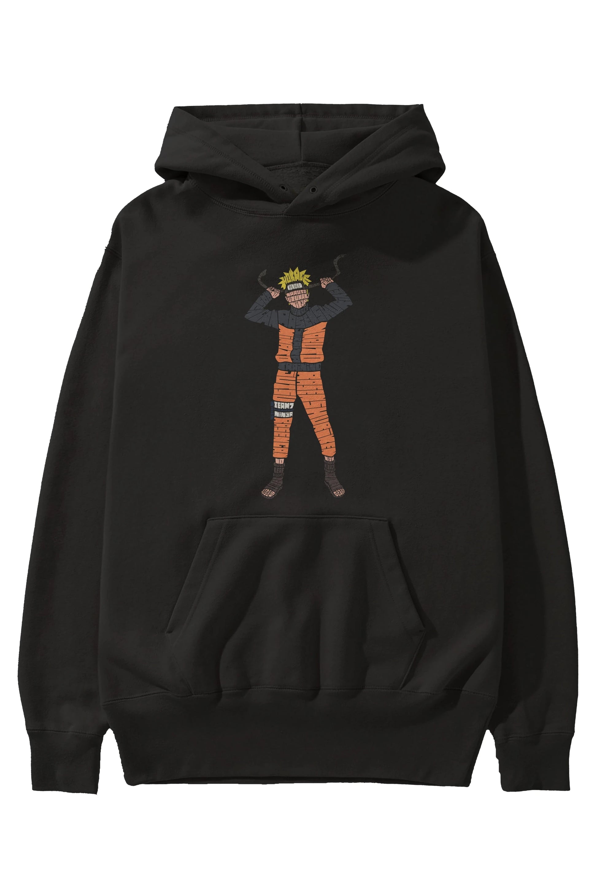 Naruto Ön Baskılı Hoodie Oversize Kapüşonlu Sweatshirt Erkek Kadın Unisex