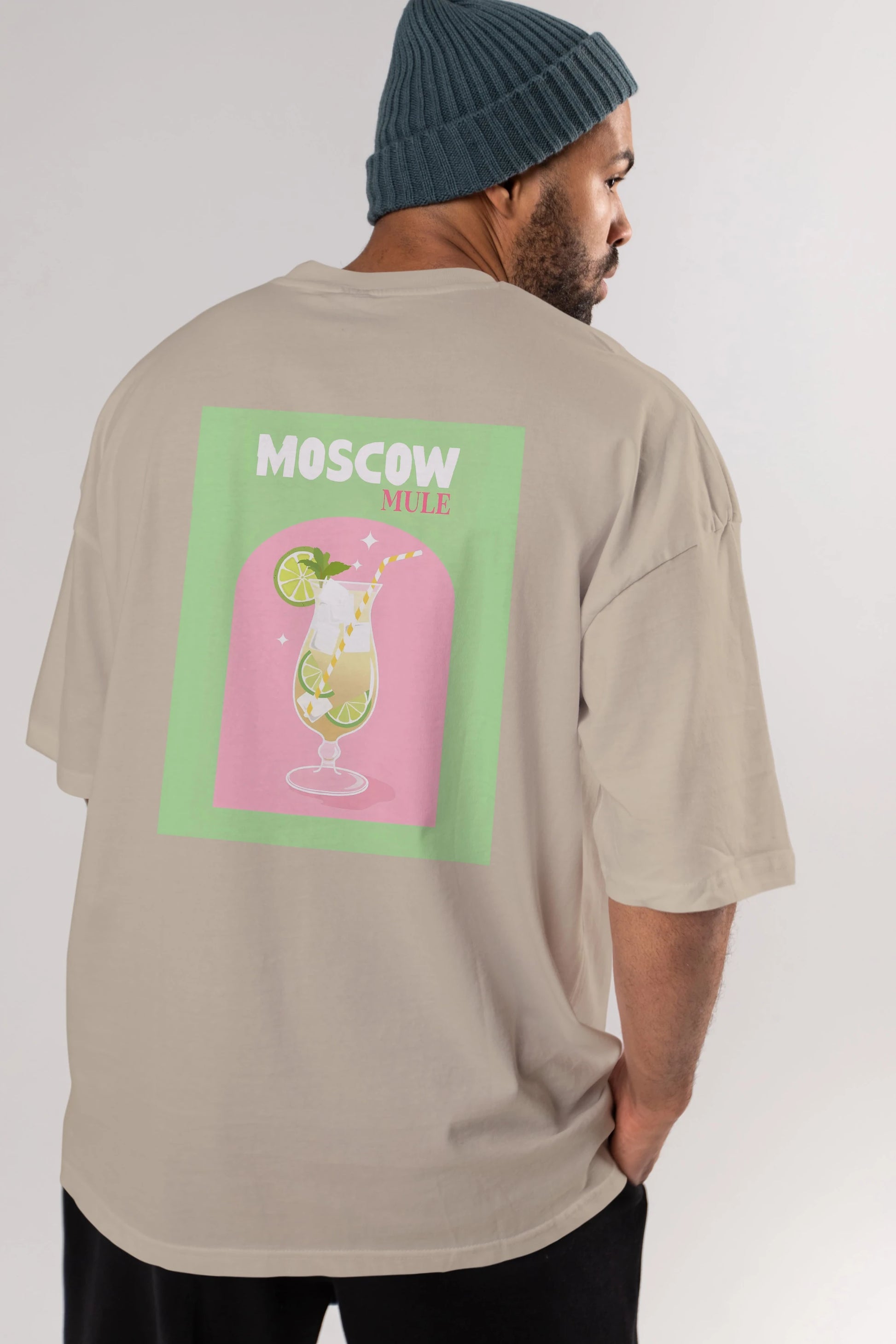 Moscow Mule 5 Arka Baskılı Oversize t-shirt Erkek Kadın Unisex %100 Pamuk Bisiklet Yaka tişort