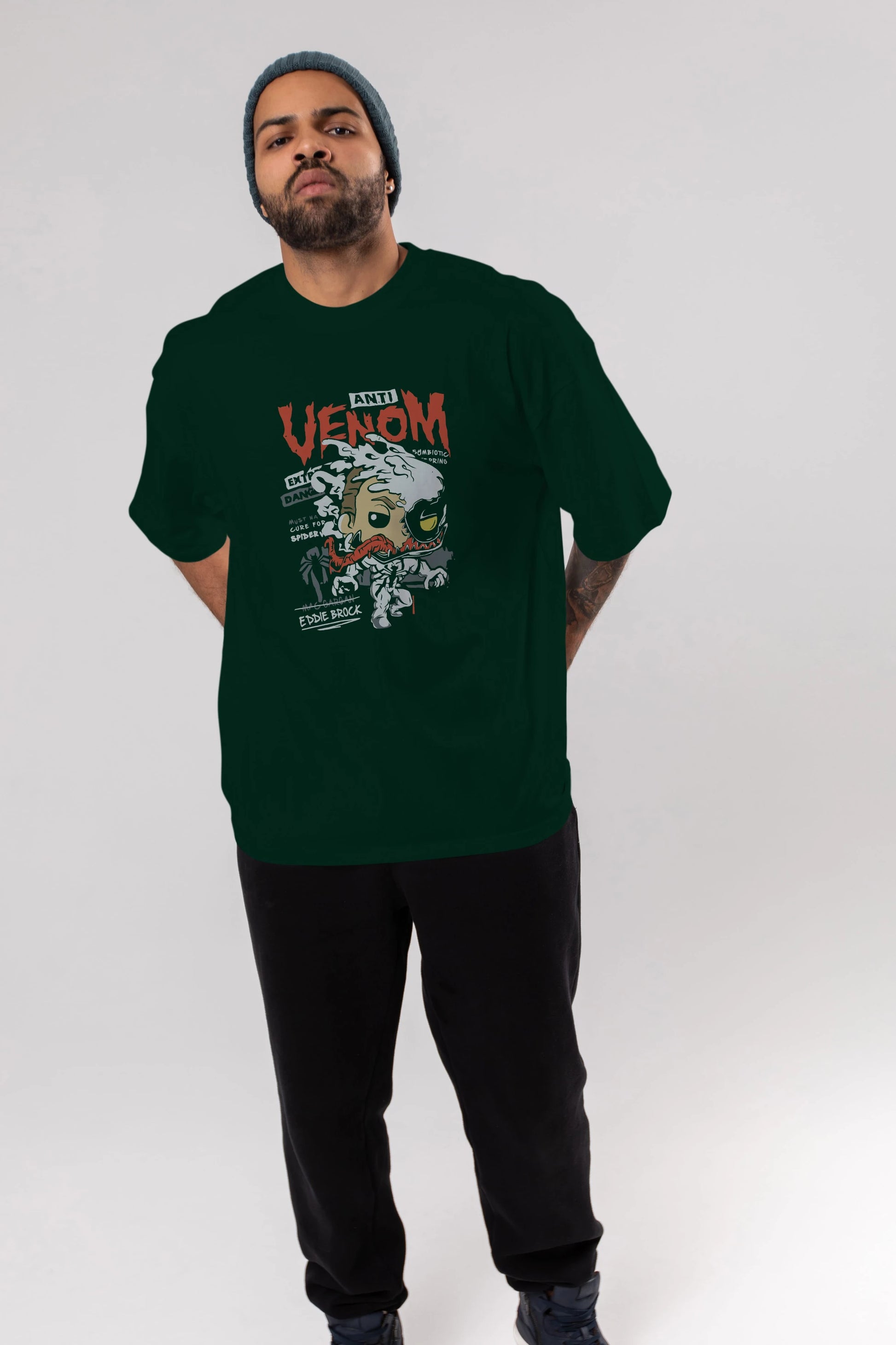 Venom (9) Ön Baskılı Oversize t-shirt Erkek Kadın Unisex %100 Pamuk Bisiklet Yaka tişort