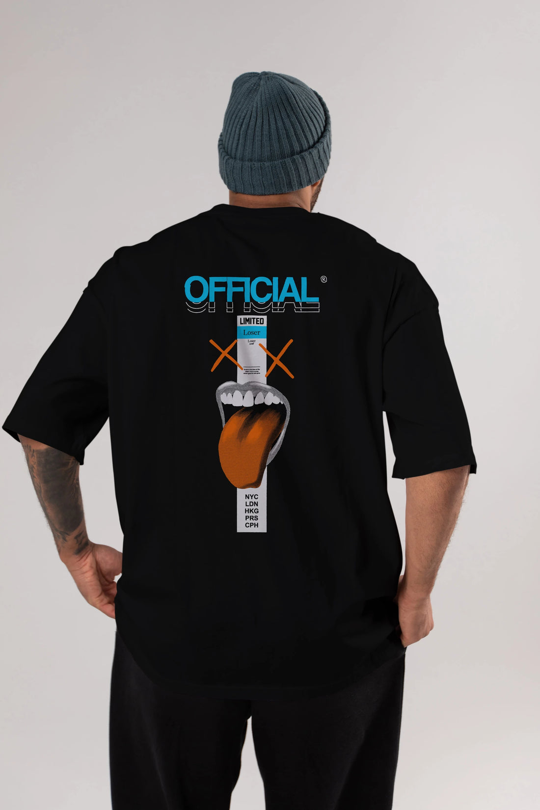 Official Loser Arka Baskılı Oversize t-shirt Erkek Kadın Unisex